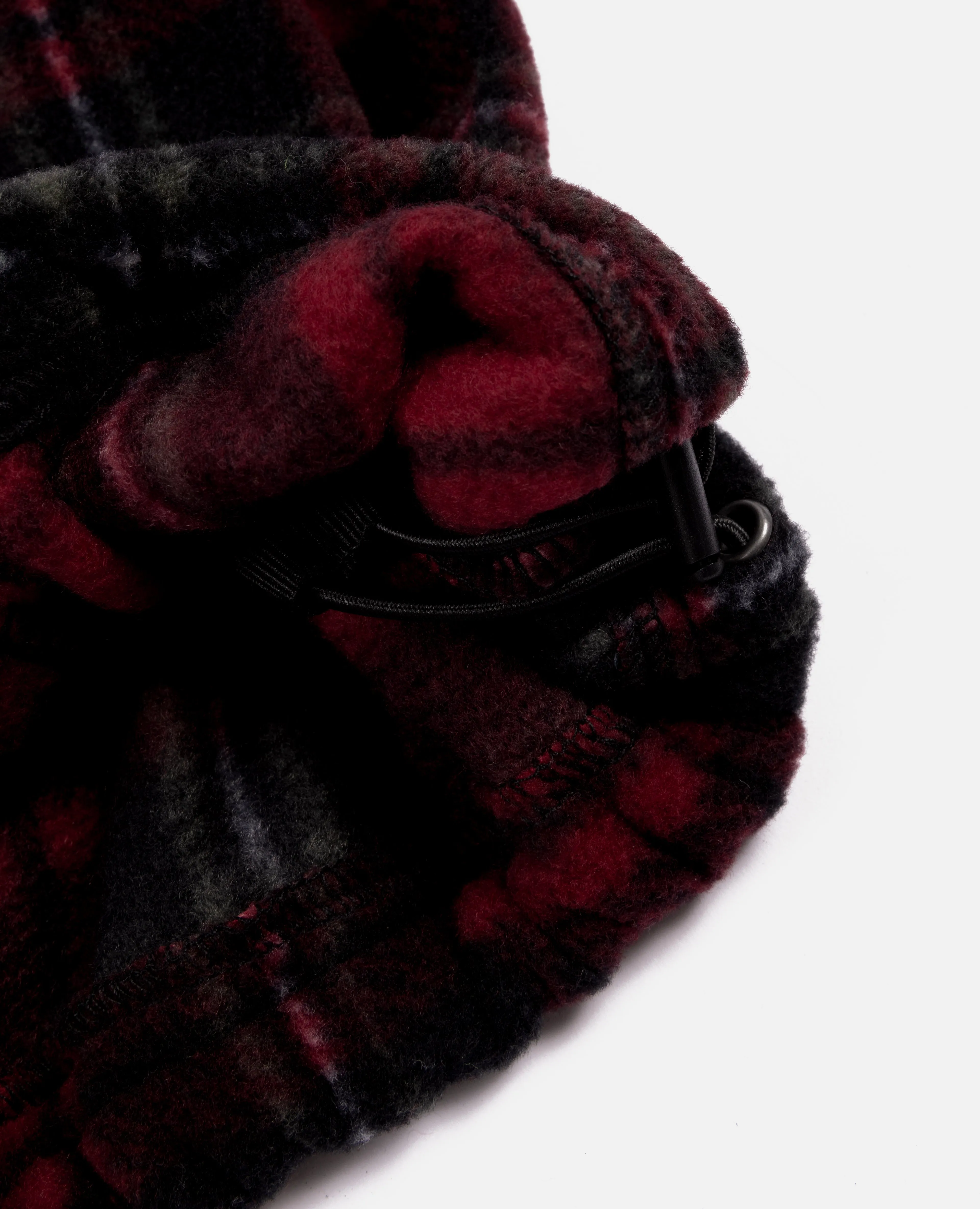 Patta Tartan Fleece Hooded Sweater (Multi/Biking Red)
