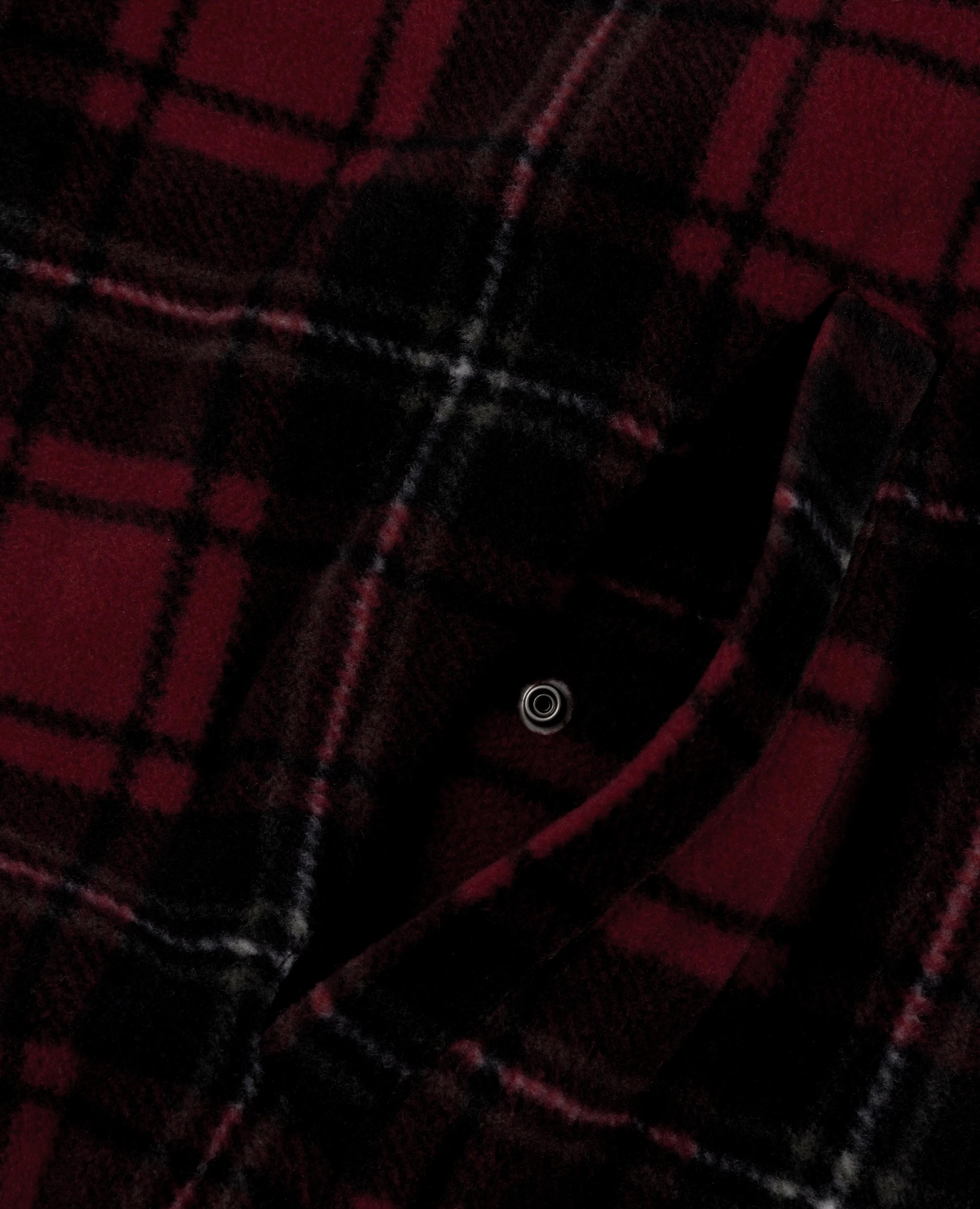 Patta Tartan Fleece Hooded Sweater (Multi/Biking Red)