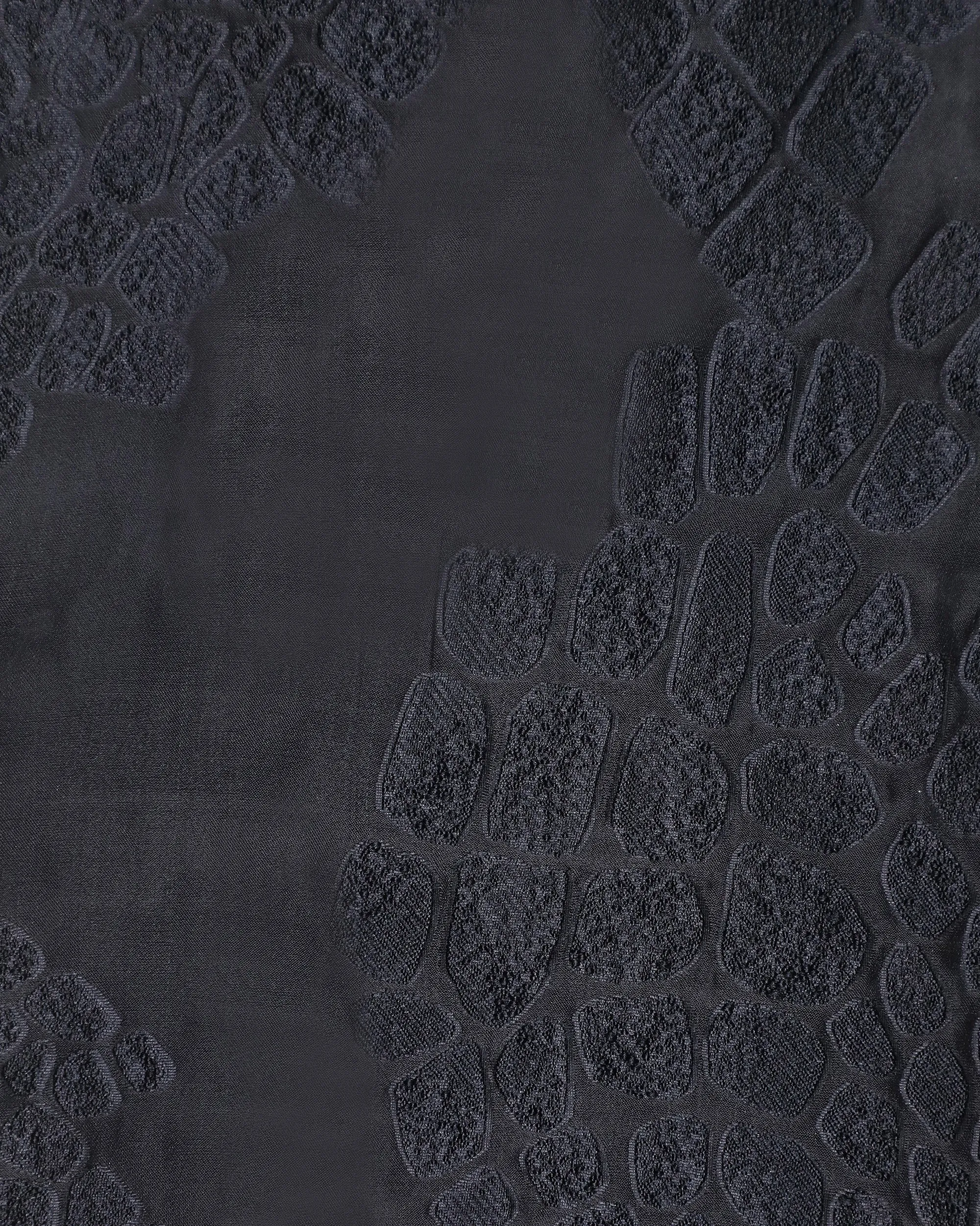 Patterned Black Tote Bag