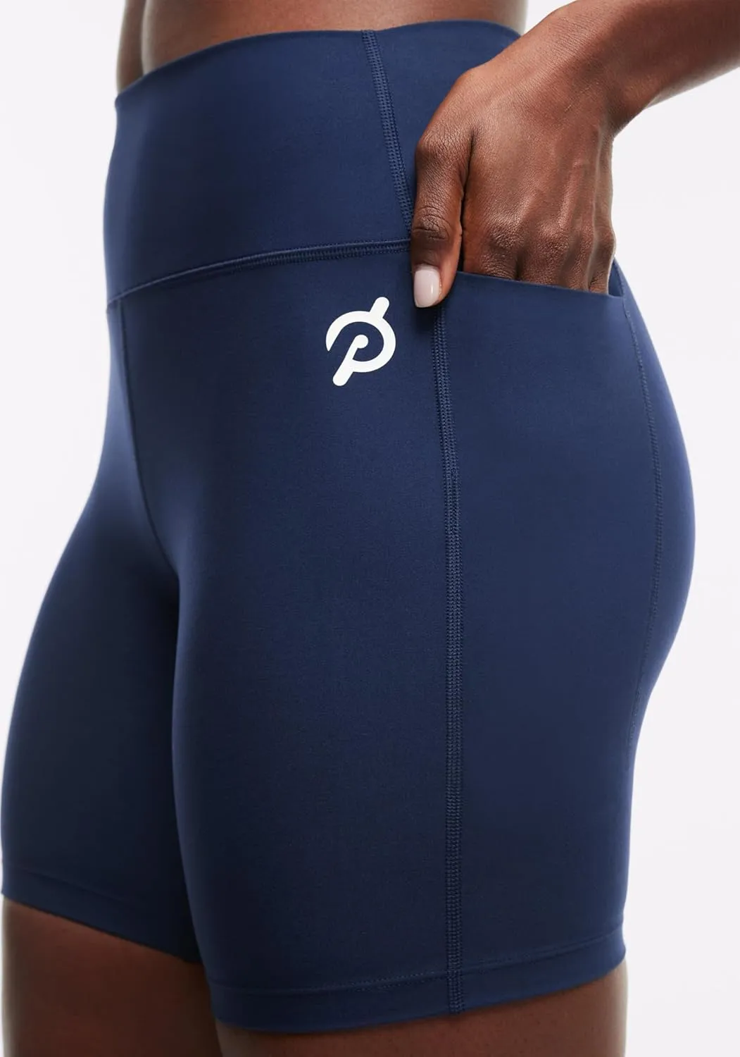 Peloton Women's Cadent 7" High-Rise Pocket Biker Shorts, Workout Shorts, Gym Shorts