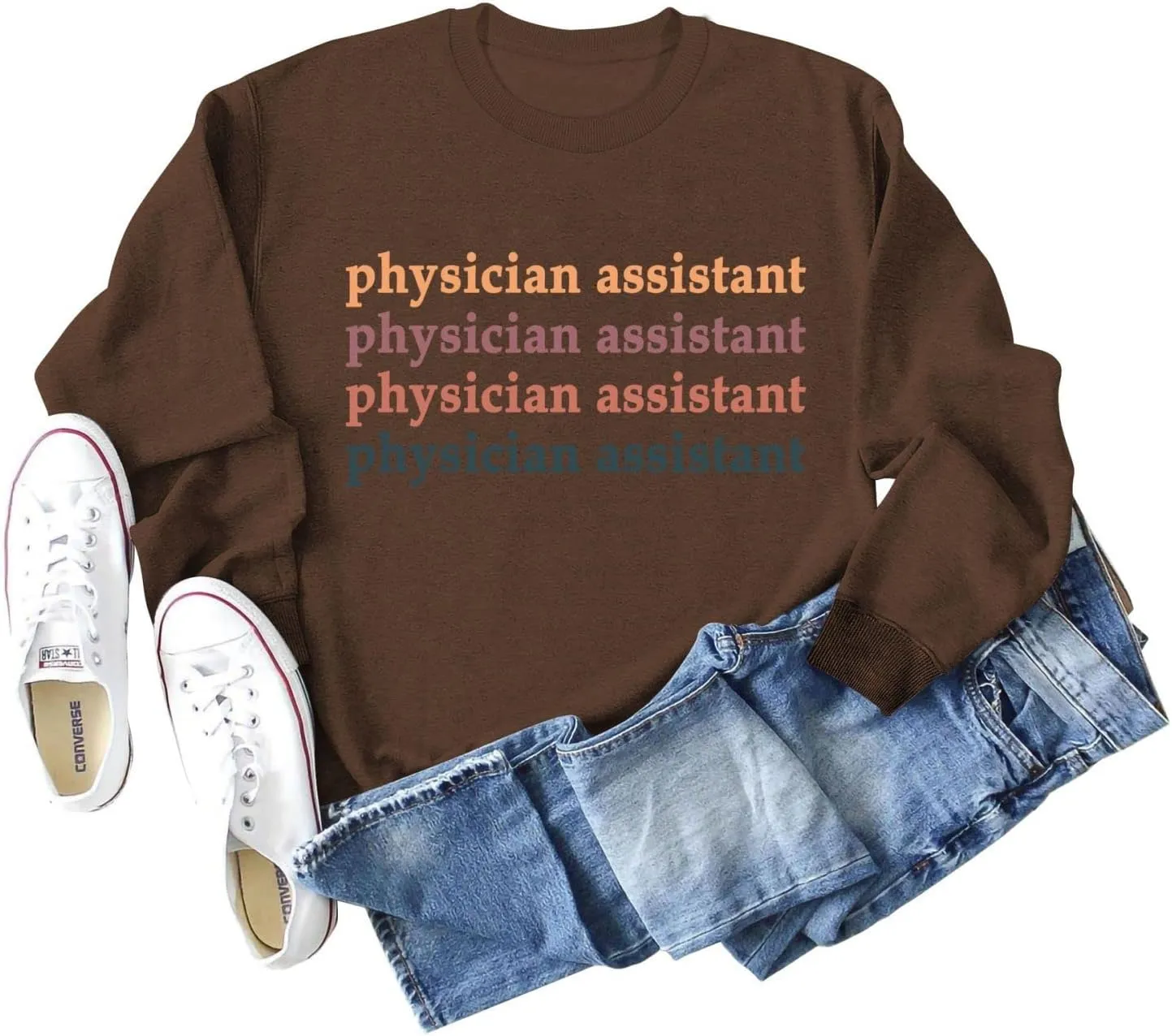 Physician Assistant Sweatshirt for Women Crewneck Pullover Sweatshirt Long Sleeve Shirt Oversized Hoodie Top