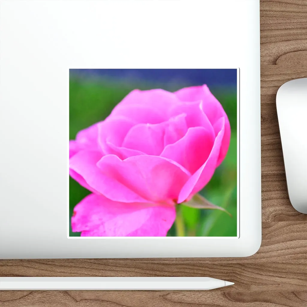 Pink Flower Die-Cut Stickers