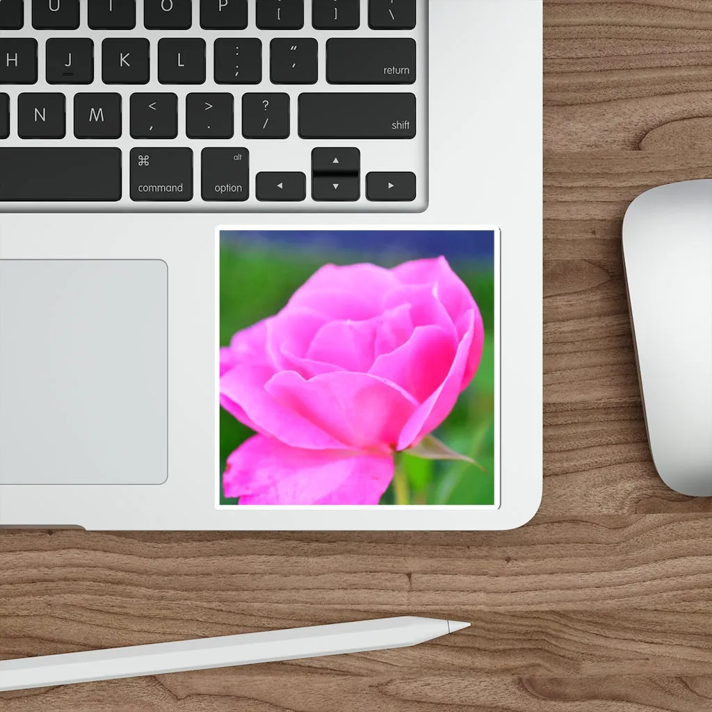Pink Flower Die-Cut Stickers