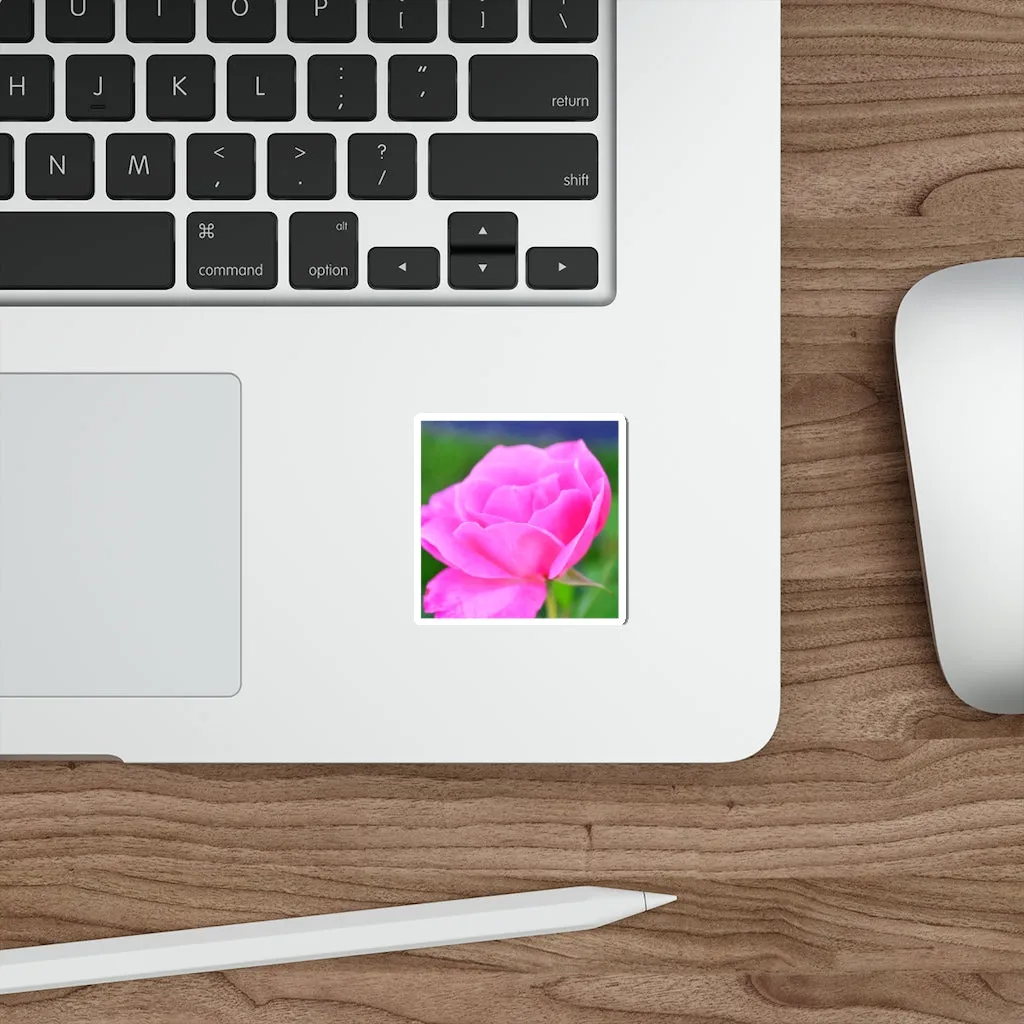 Pink Flower Die-Cut Stickers
