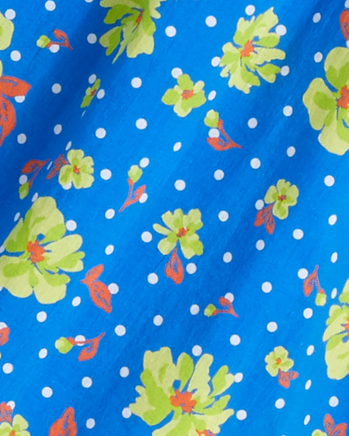 Pull On Mini Skirt in Polka Dot Floral