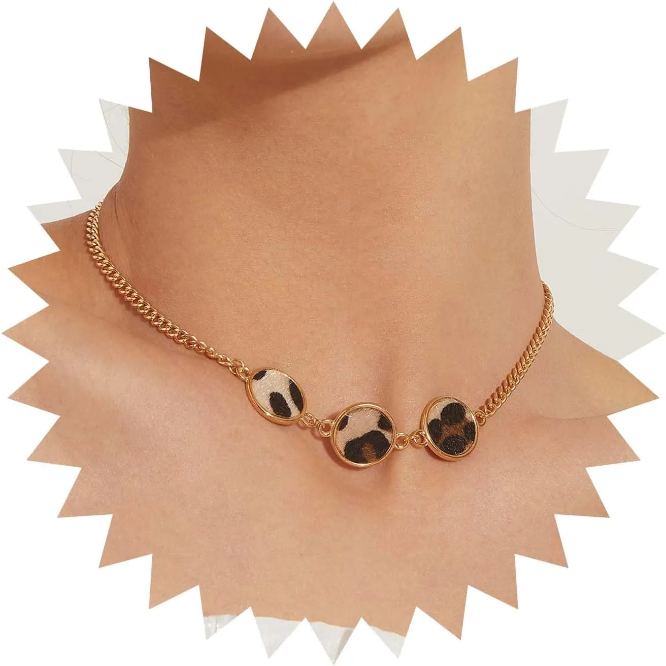 Punk Coin Choker Necklace Leopard Disc Necklace Gold Disc Coin Necklace Chain Exaggerated Coin Collar Necklace Jewelry for Women