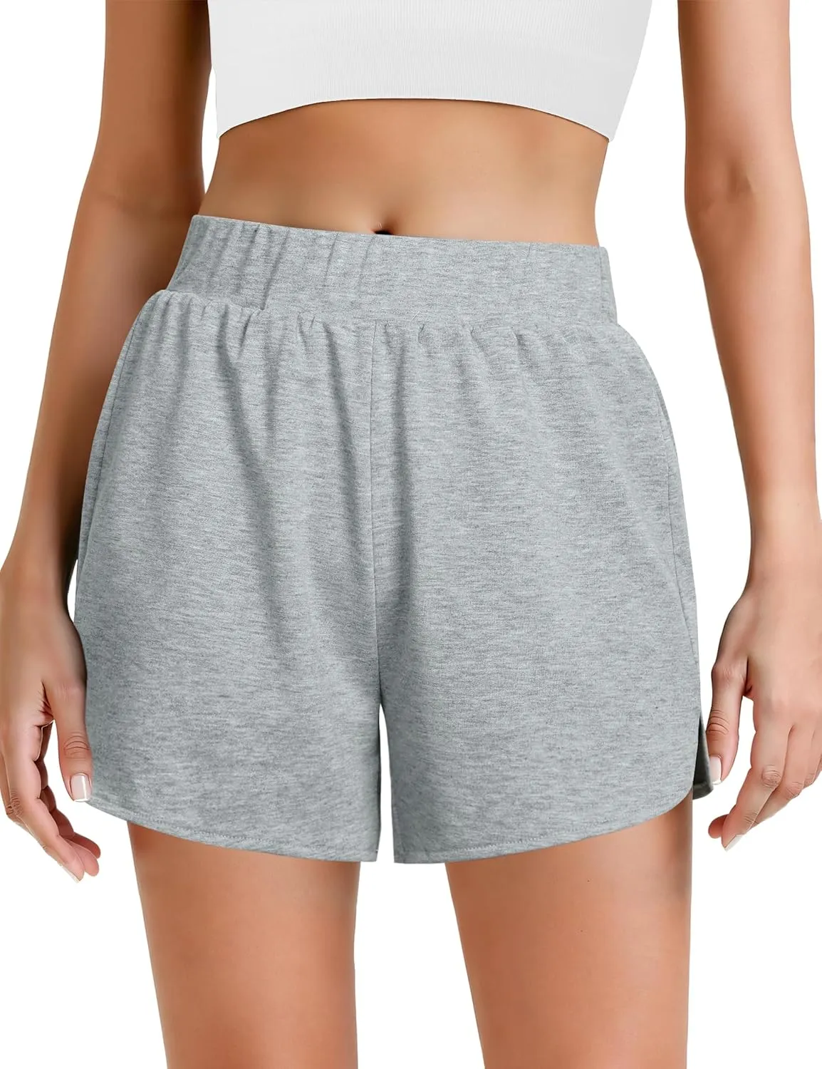 Quenteen Womens Sweat Shorts Summer Lounge Cotton Shorts Pj Bottoms Sleep Shorts