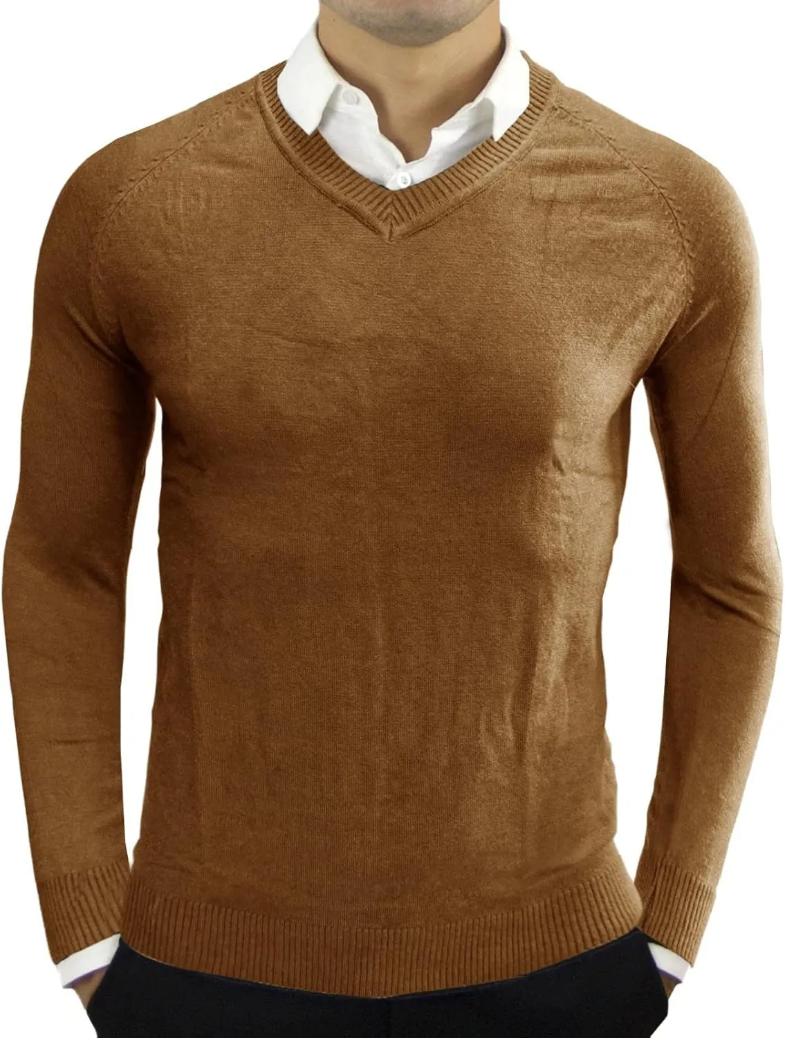 Quilted Jacket Men British Slim Tops Blouse Striped Shirt Two- Sweater Soft Fashion Top Shirt Mens Work Sweater polo