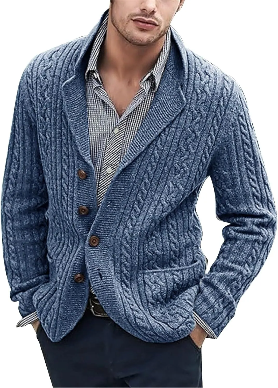 Quilted Jacket Men British Slim Tops Blouse Striped Shirt Two- Sweater Soft Fashion Top Shirt Mens Work Sweater polo