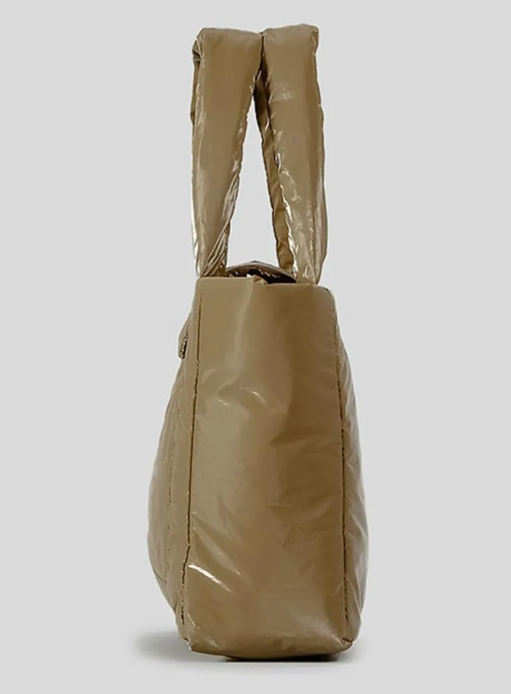 Quilted Shoulder Bag for Women Trendy Puffer Tote Bag Nylon Hobo Bag Slouchy Top Handle Handbag Purse