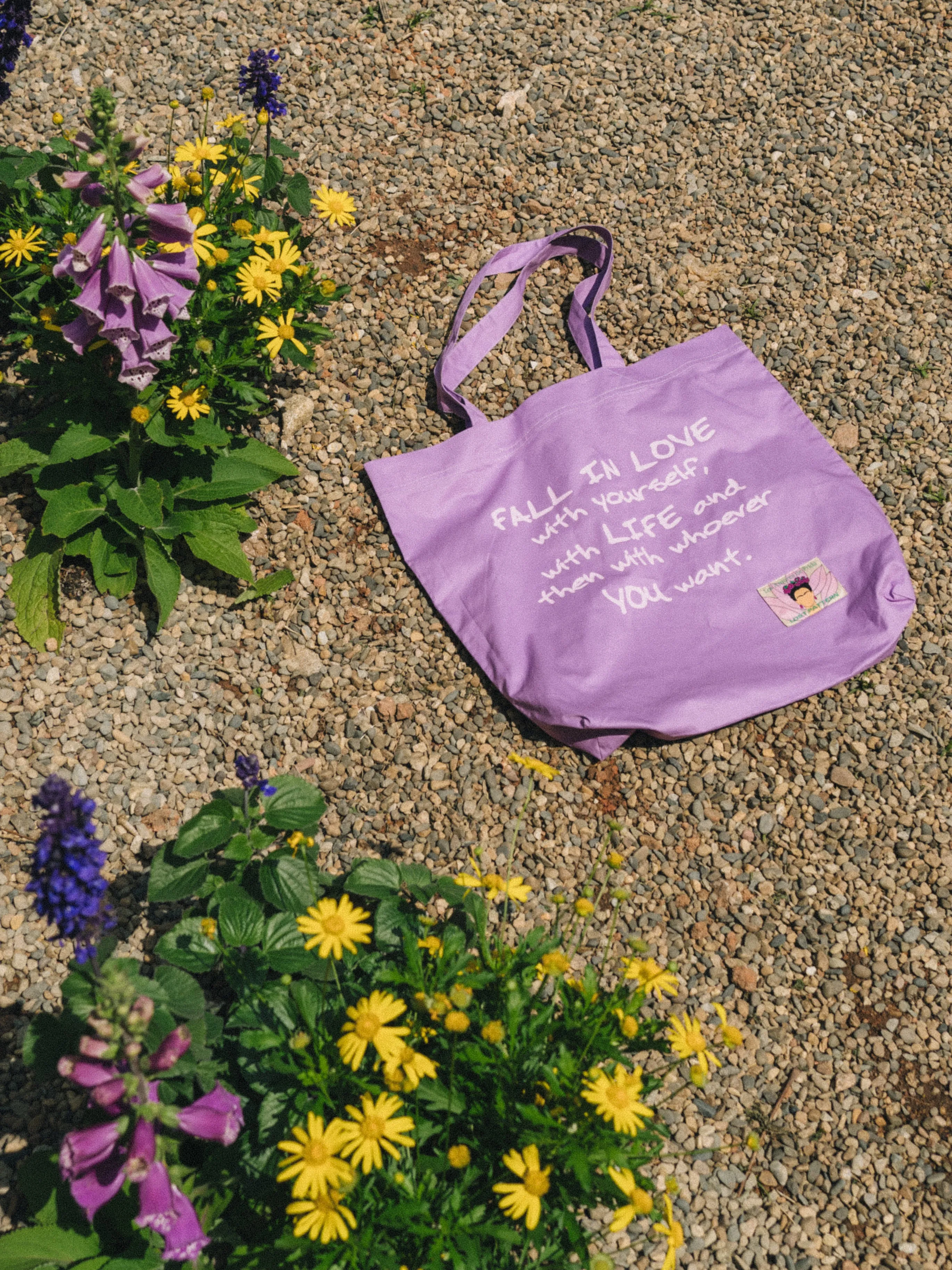 "The Voice of Frida" Cotton Tote Bag - Grape Purple