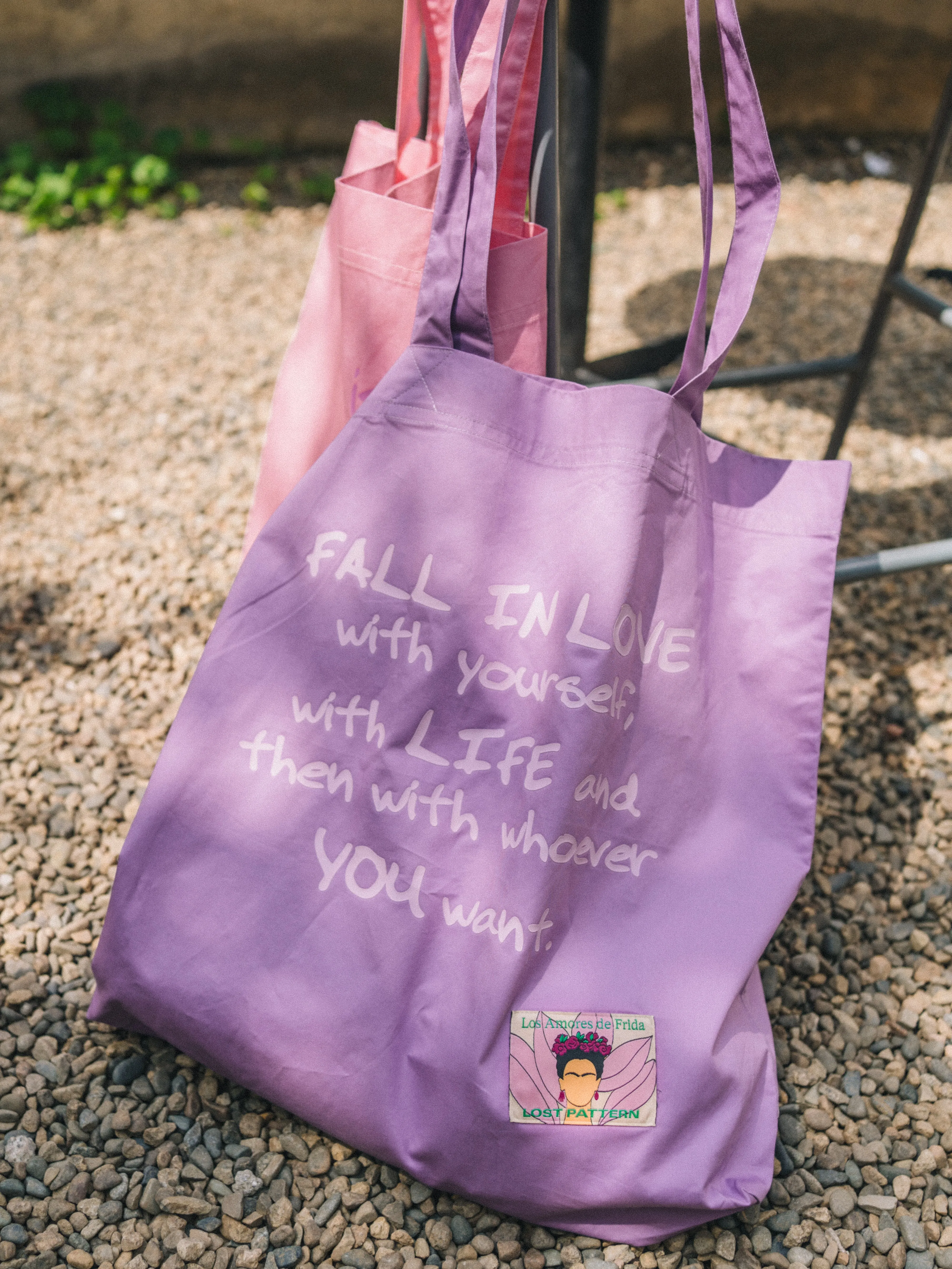 "The Voice of Frida" Cotton Tote Bag - Grape Purple