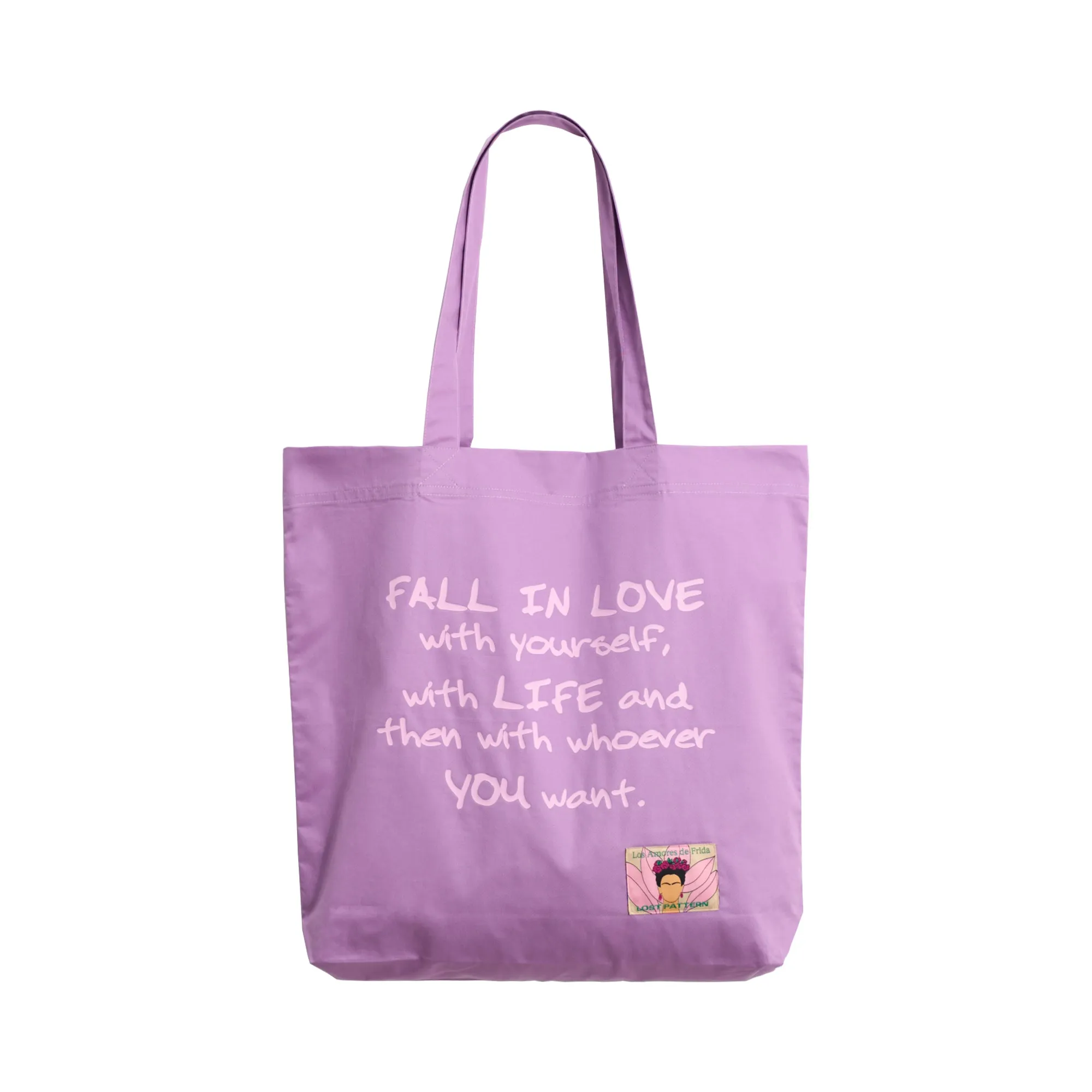 "The Voice of Frida" Cotton Tote Bag - Grape Purple