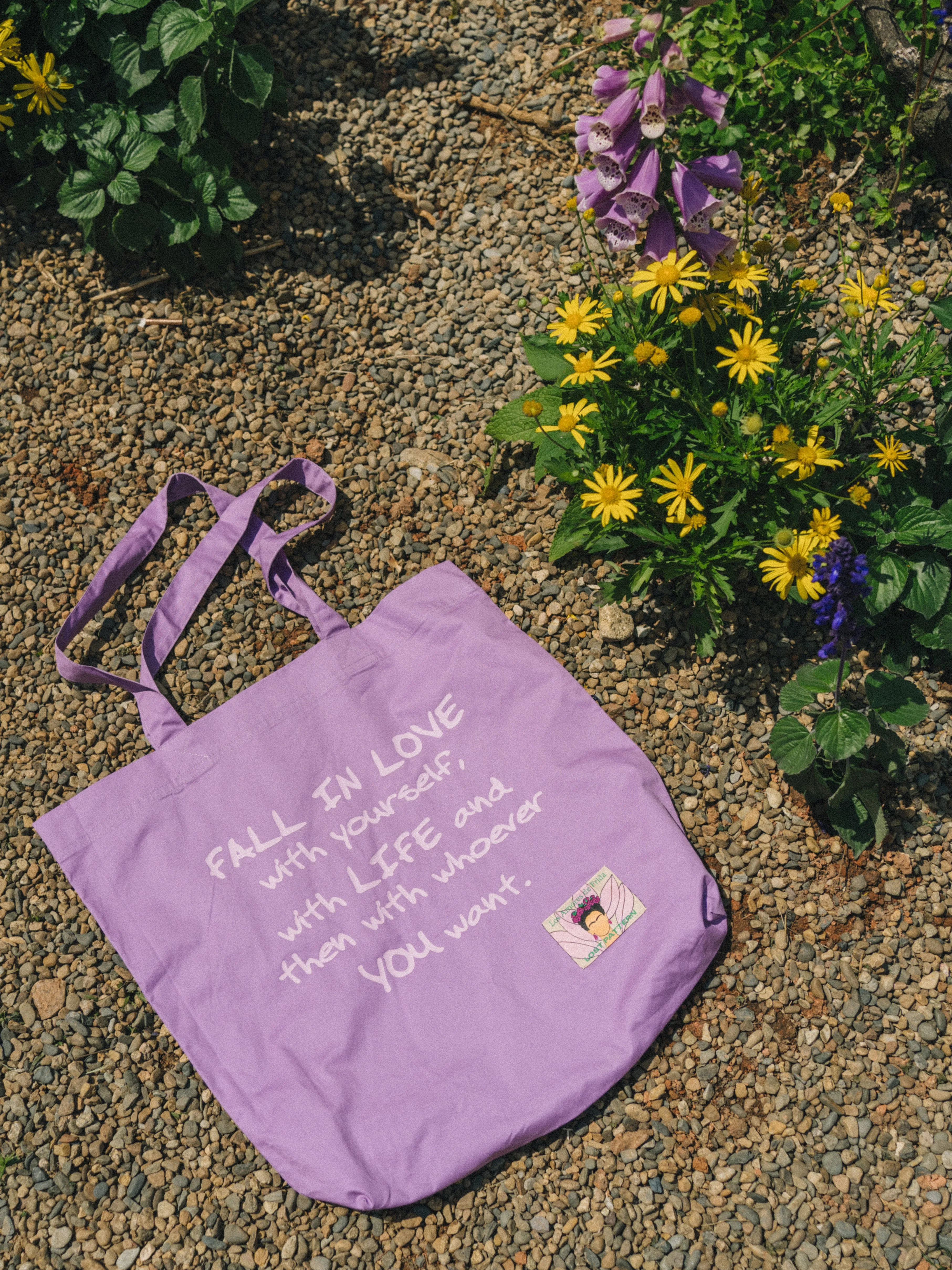 "The Voice of Frida" Cotton Tote Bag - Grape Purple