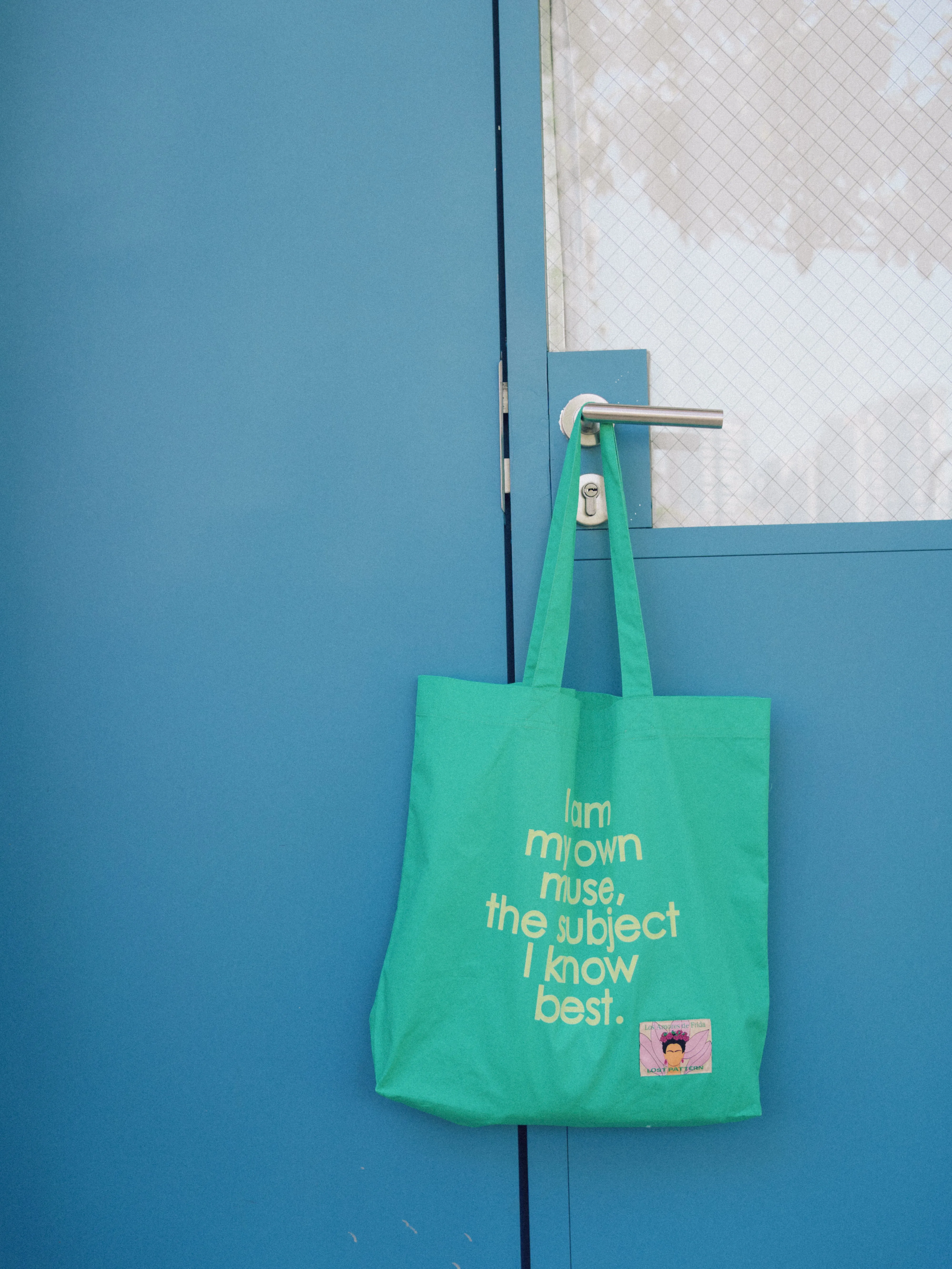 "The Voice of Frida" Cotton Tote Bag - Jade Green
