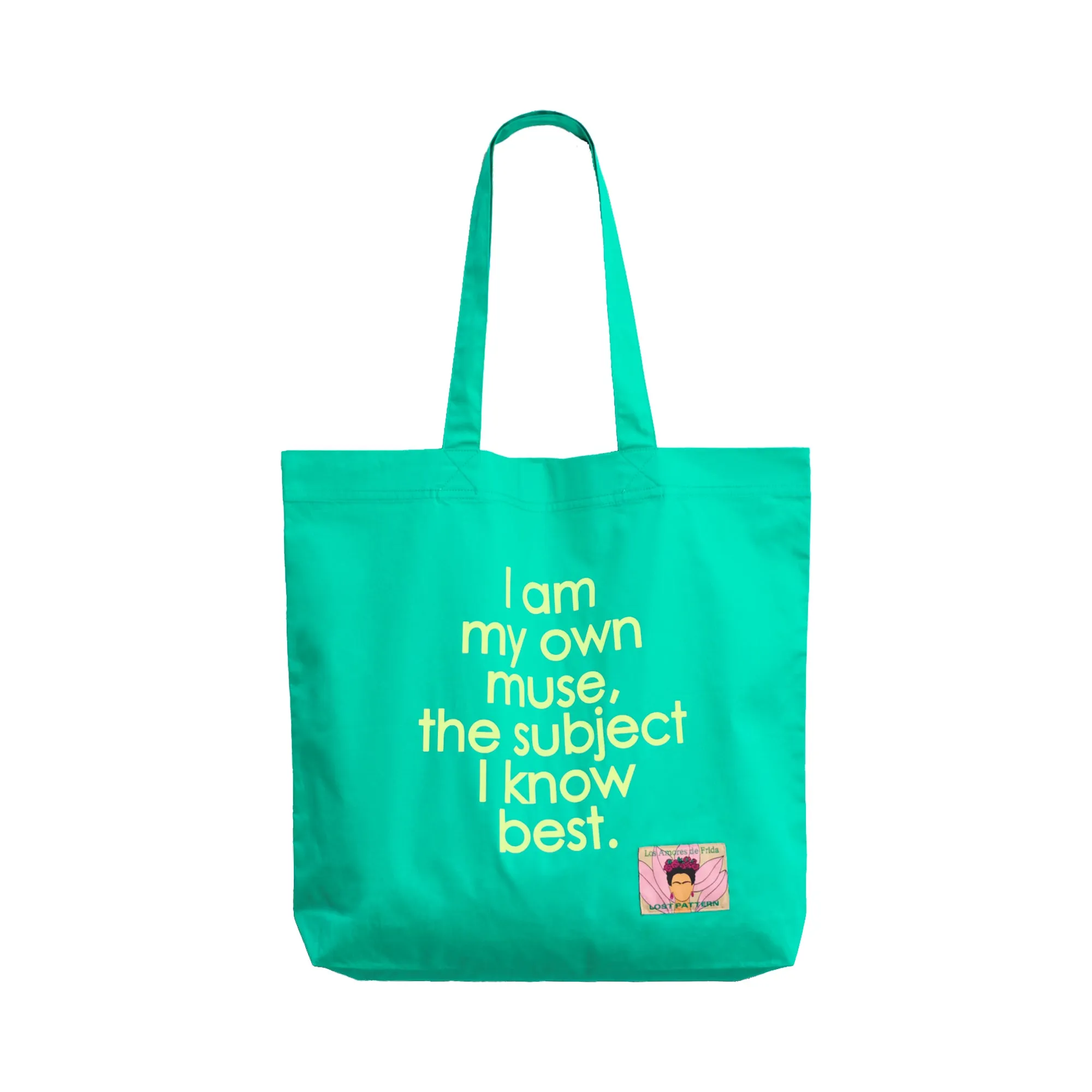 "The Voice of Frida" Cotton Tote Bag - Jade Green