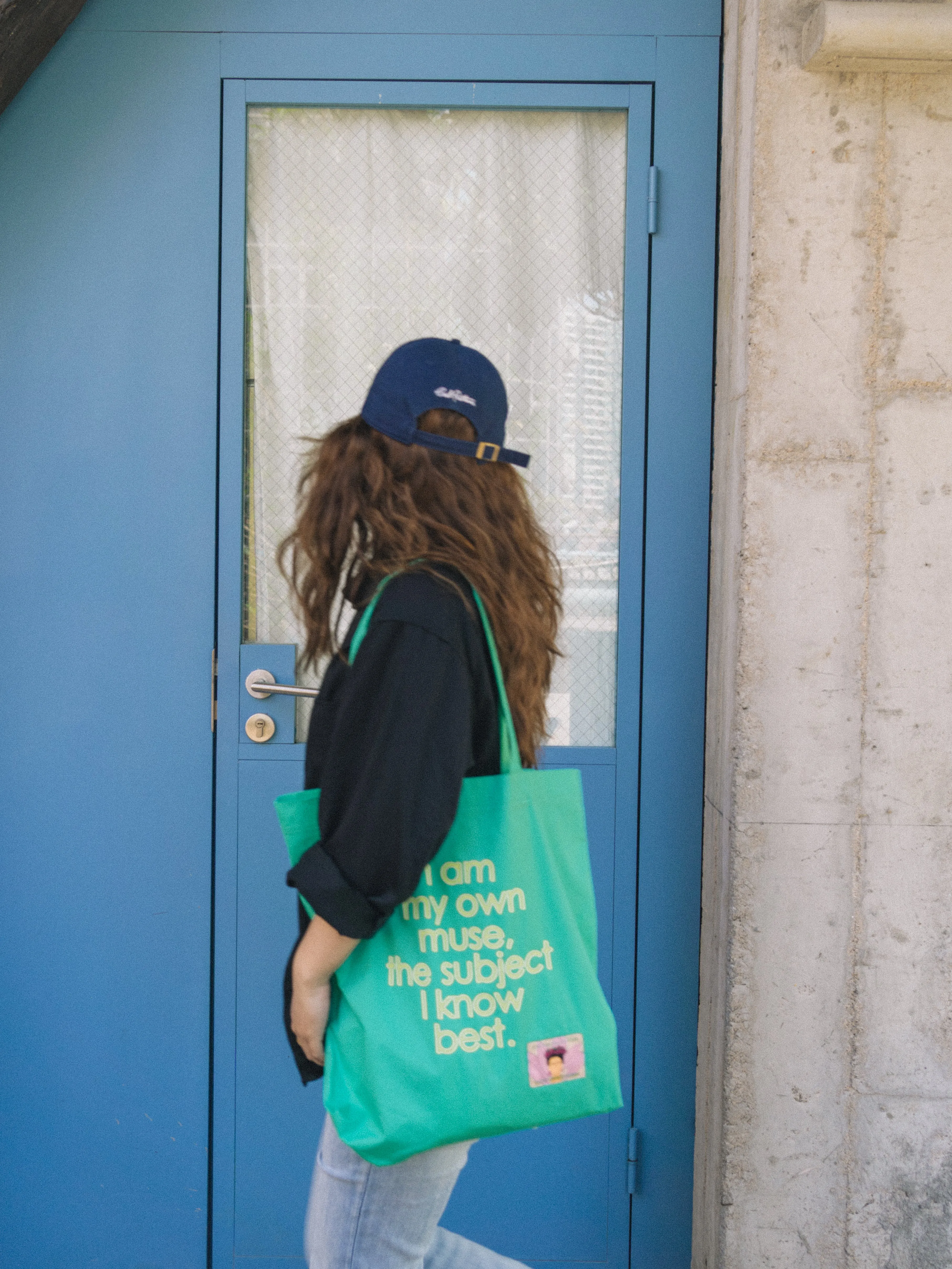 "The Voice of Frida" Cotton Tote Bag - Jade Green