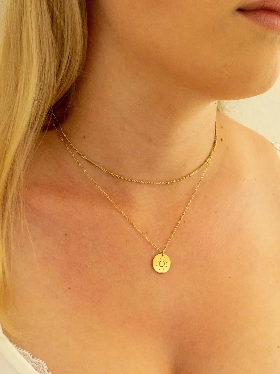 Rainbow Initial Necklaces, 14K Gold Plated Disc Coin Letter Necklace Hand Stamped Rainbow Bridge Pendant Charm Necklaces for Women
