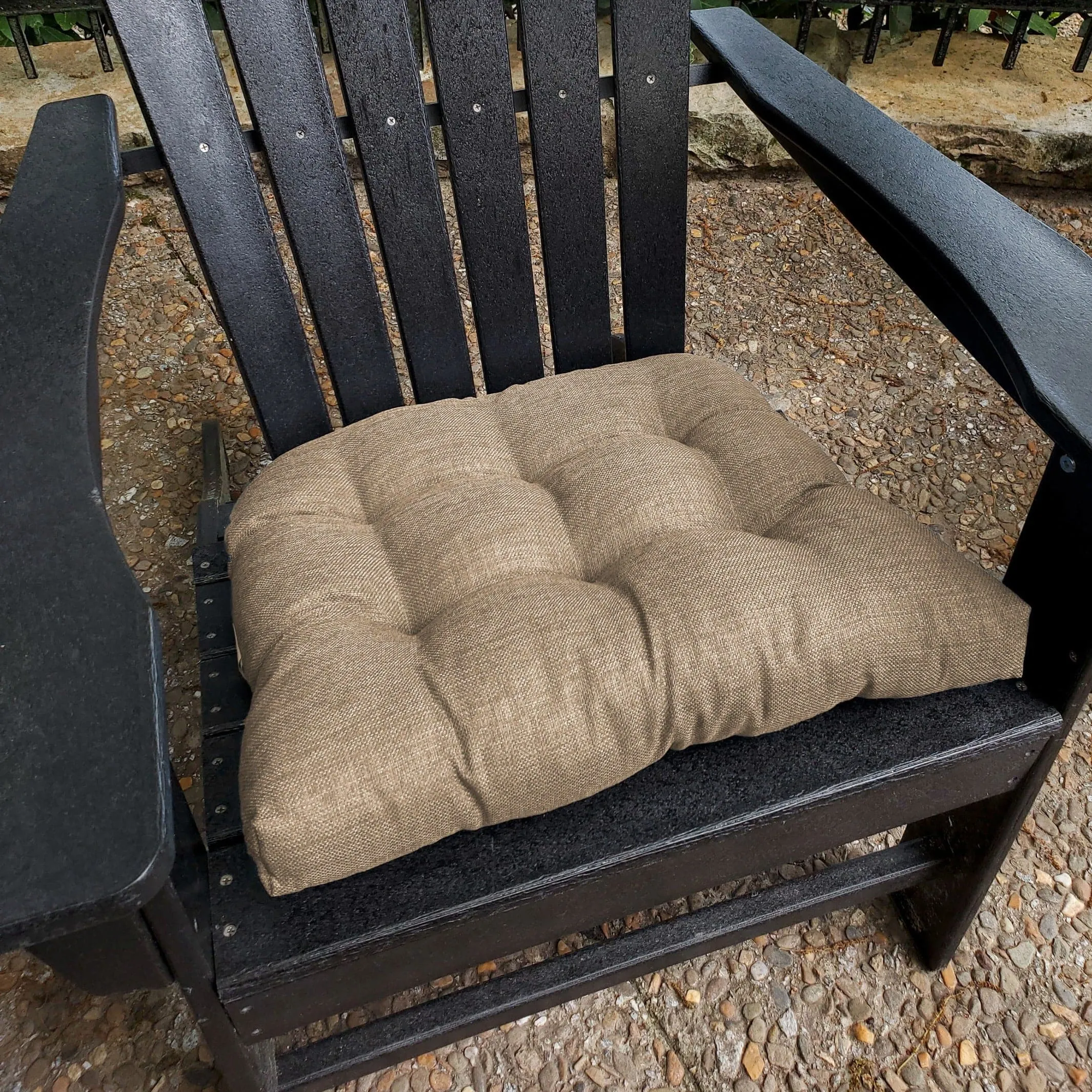 Rave Sand Patio Chair Cushions - Wicker Chair Cushions - Adirondack Chair Cushions