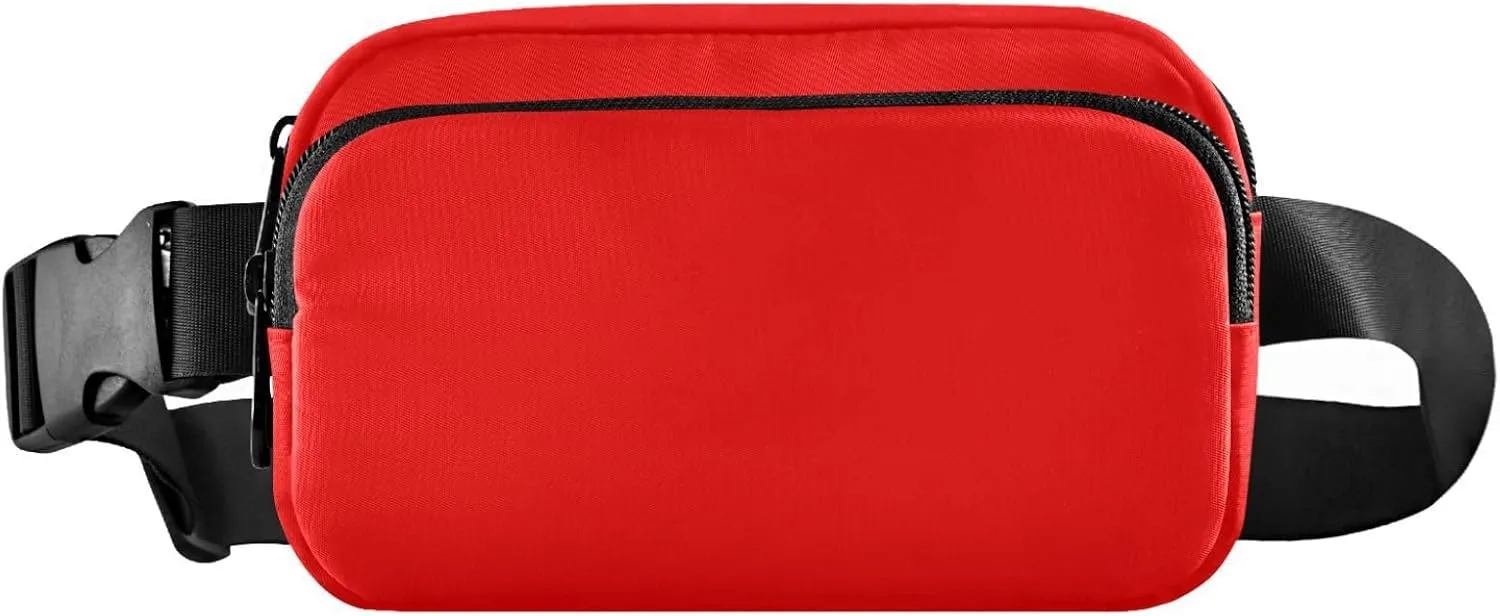 Red Waist Packs for Women Men Belt Bag Fanny Pack Small Waist Pouch Pouch Runing Belt for Outdoor Running Hiking Cycling