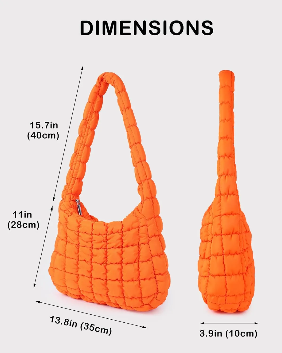 Rejolly Puffer Quilted Shoulder Bag for Women Puffy Bubble Tote Bag Lightweight Nylon Handbag Padded Soft Purse