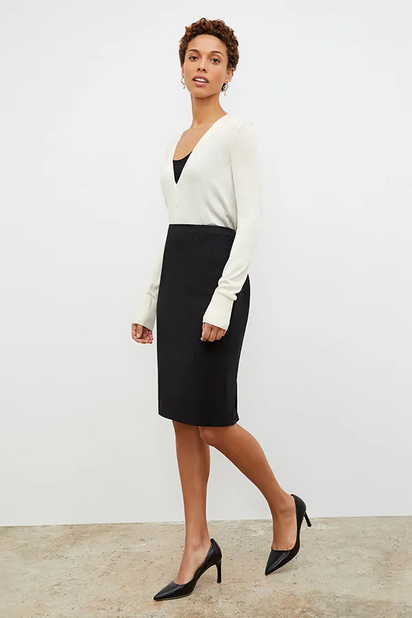Rory Cardigan - Silk Jersey :: Cream