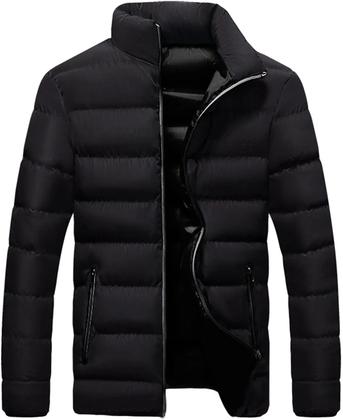 RTRDE Men's Puffy Jackets Lightweight Insulated Puffer Winter Jacket Down Alternative Coat Packable Jacket, XXL-5XL