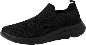 Running Sneakers for Women Tenis De Trabajo para Mujer Antideslizante Negros Gym Shoes Women Slip On High Top Sneakers Black Arch Support Women Slip On Walking Shoes Women