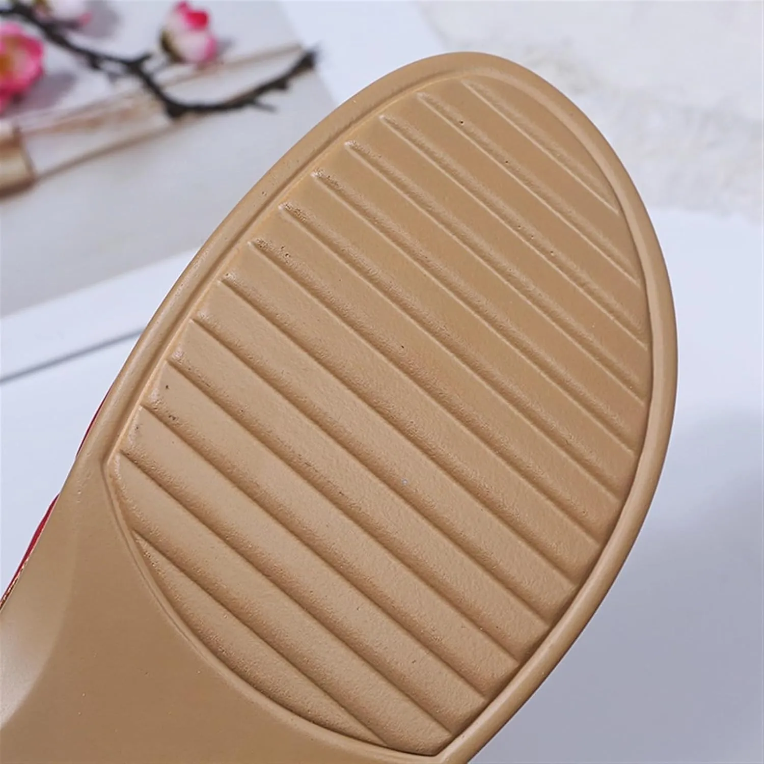 Sandals For Women Flats Open Toe Sandals Hollow Wedge Sandals Orthopedic Arch Support Slip-on Slippers Perforated Backstrap Sandals Flower