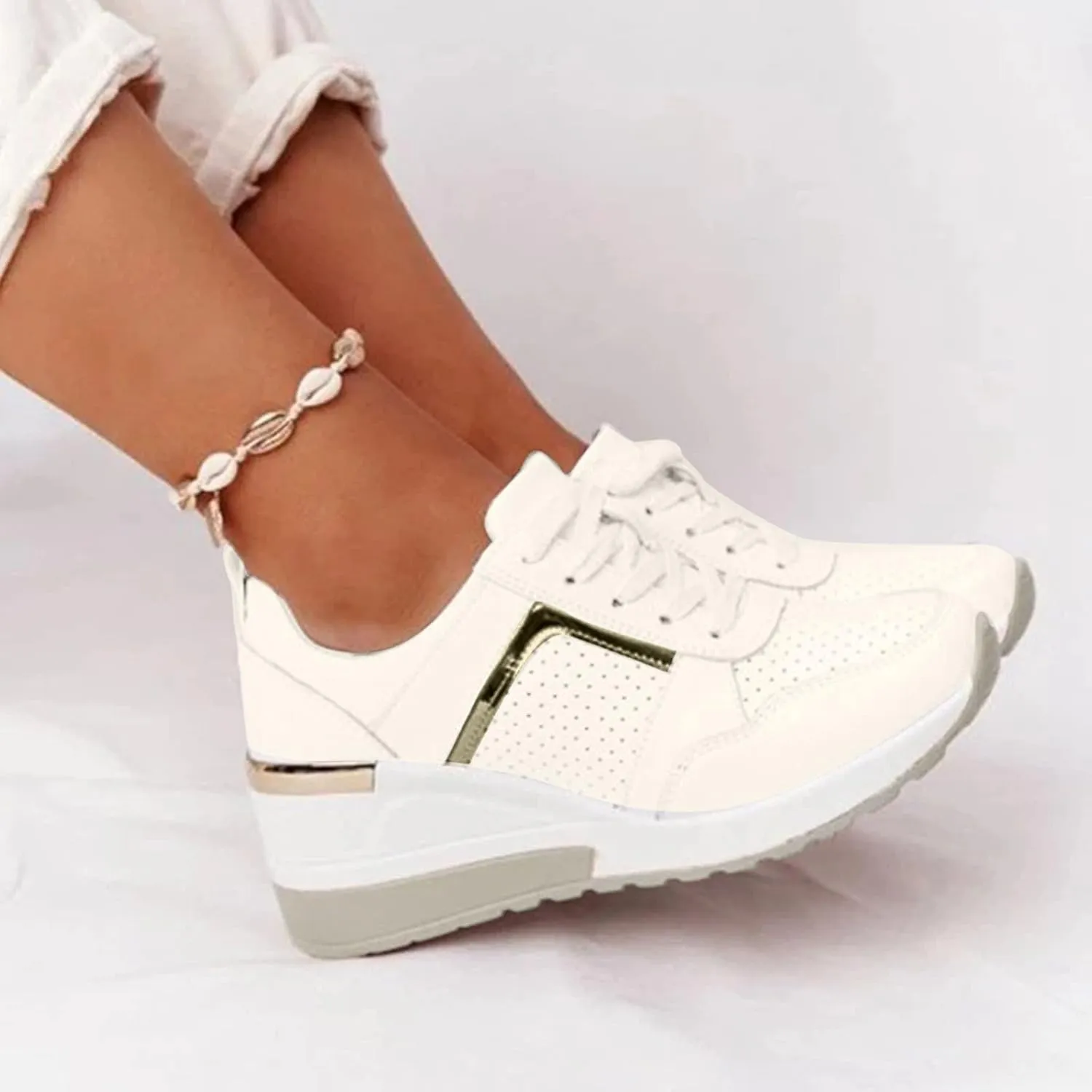 SBGMoSJ Womens Walking Shoes Slip On Sneakers Zapatos Confortables para Mujer Mayor Women's Black Tennis Shoes Size 7.5 Gym Shoes for Women Workout Indoor Cycling Shoes Women Size 5