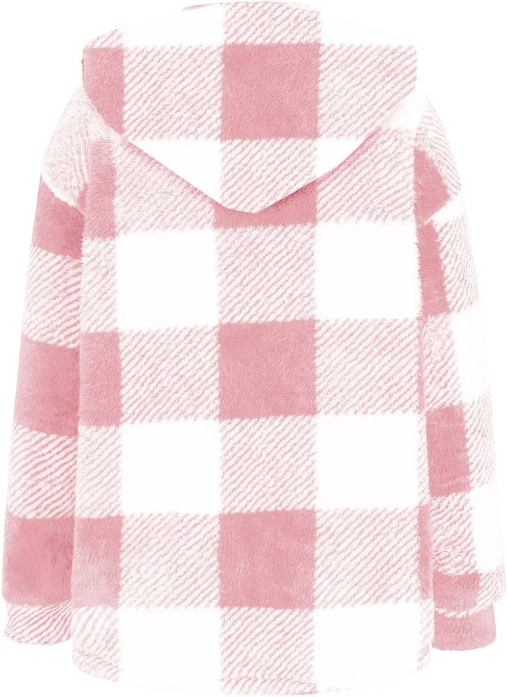 Sherpa Shacket Jackets for Women Winter Long Sleeve Button Hoodies Oversized Fuzzy Fleece Plaid Coat Outdoor Outerwear