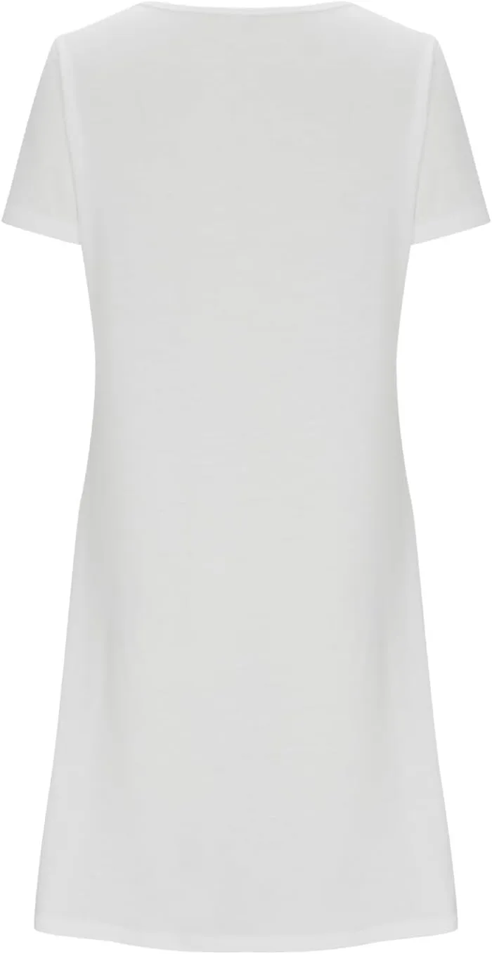 Short Sleeve Dress for Women V Neck Mini Dress Casual Summer Beach Cover Up Dress Spring Dresses for Women