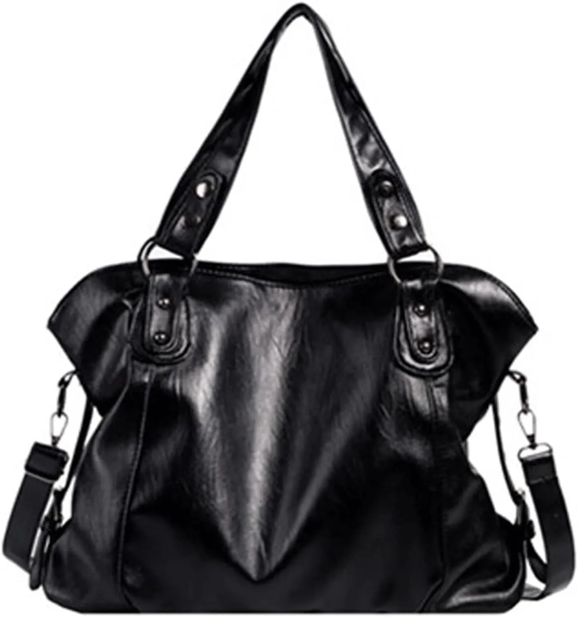 Shoulder bag Big Black Shoulder Bags For Women Shopper Bag Solid Color Quality Soft Leather Crossbody Handbag Lady Travel Tote Bag