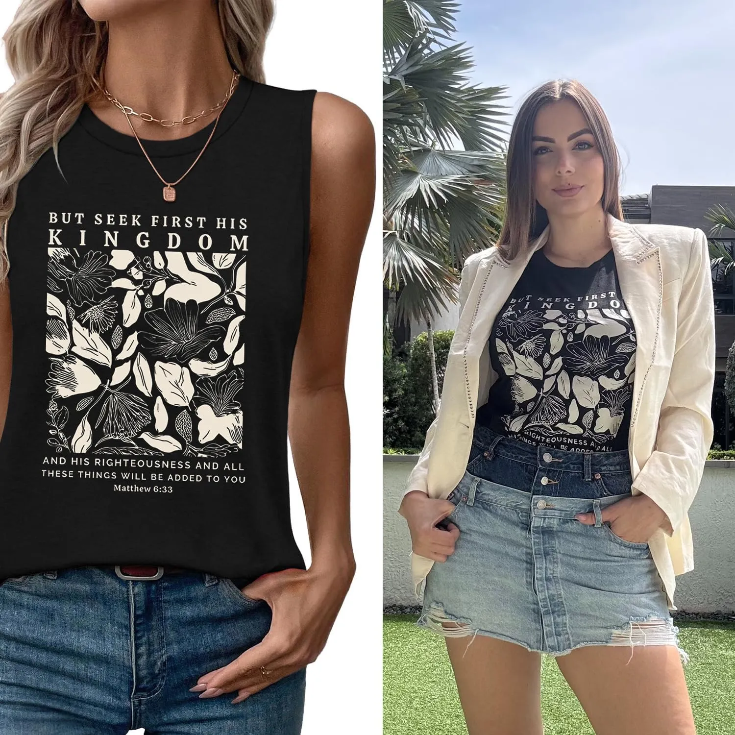 Sleeveless Tank Tops for Women 2025 Summer Casual Blouses Graphic Tees Loose Fit Crewneck Vacation Outfits Shirts