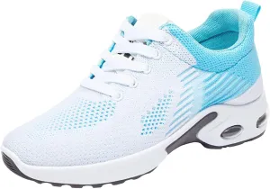 Slip On Sneakers Women Breathable Mesh Non-Slip Athletic Shoes Casual Fashion Air Cushion Running Shoes Lightweight Tennis Walking Shoe Comfortable Sport Sneakers