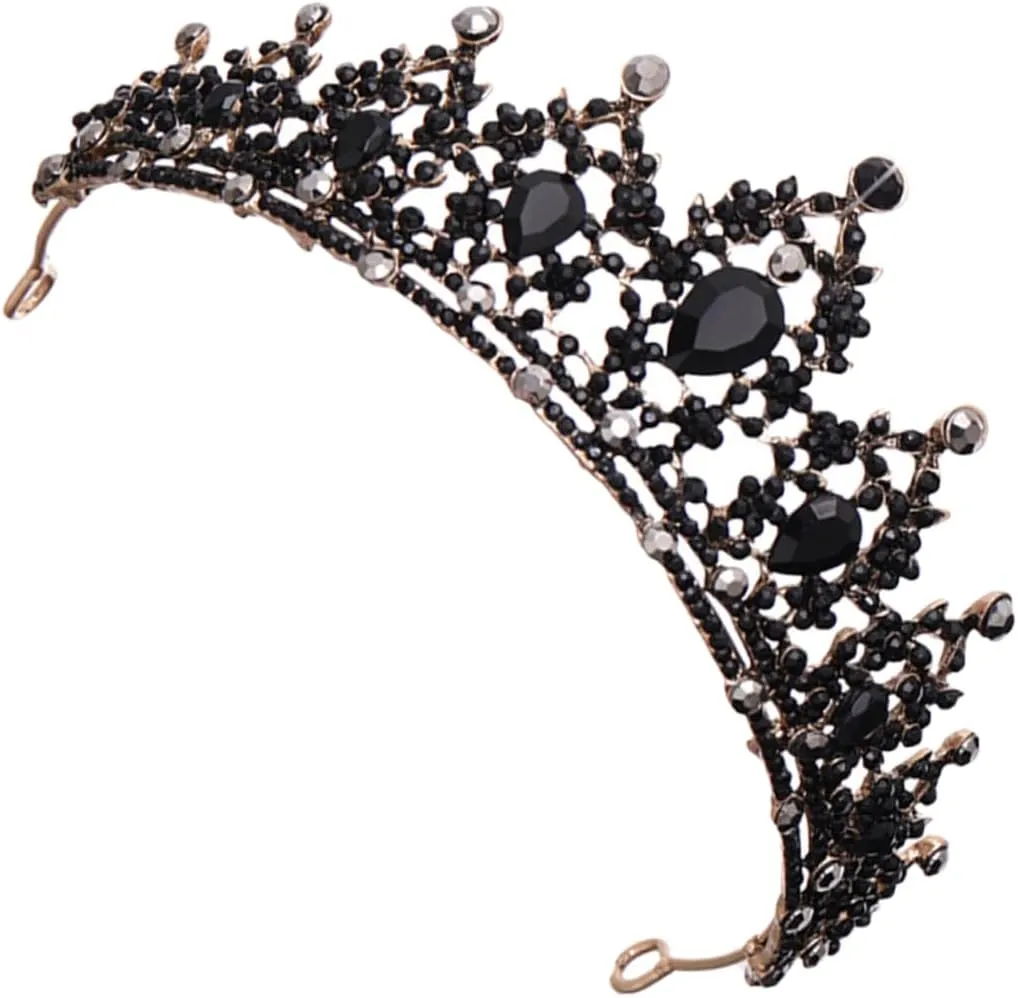SOIMISS 1pc Baroque Crown Headdress with Beads Alloy Tiara for Weddings Bridal Parties and Special Occasions Elegant Hair Accessory for Women