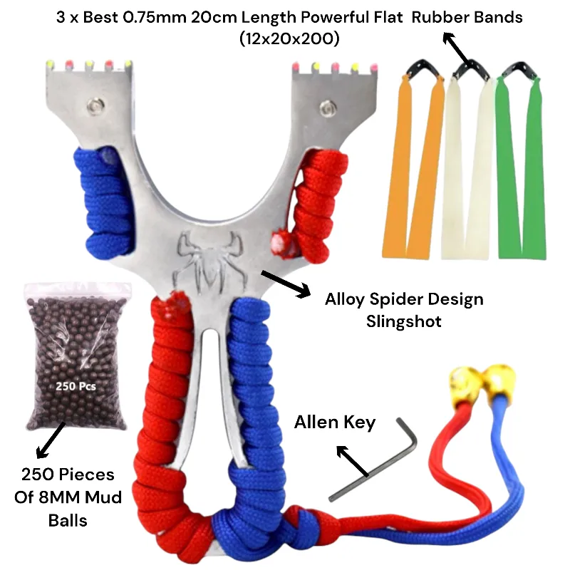 Spider Durable Alloy Slingshot For Outdoor Target Shooting