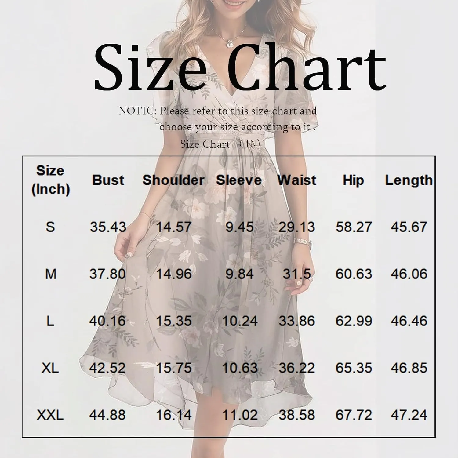 Summer Dresses for Women 2025 Floral Printed Chiffon V Neck Short Sleeve Midi Dress Casual Work A Line Dress