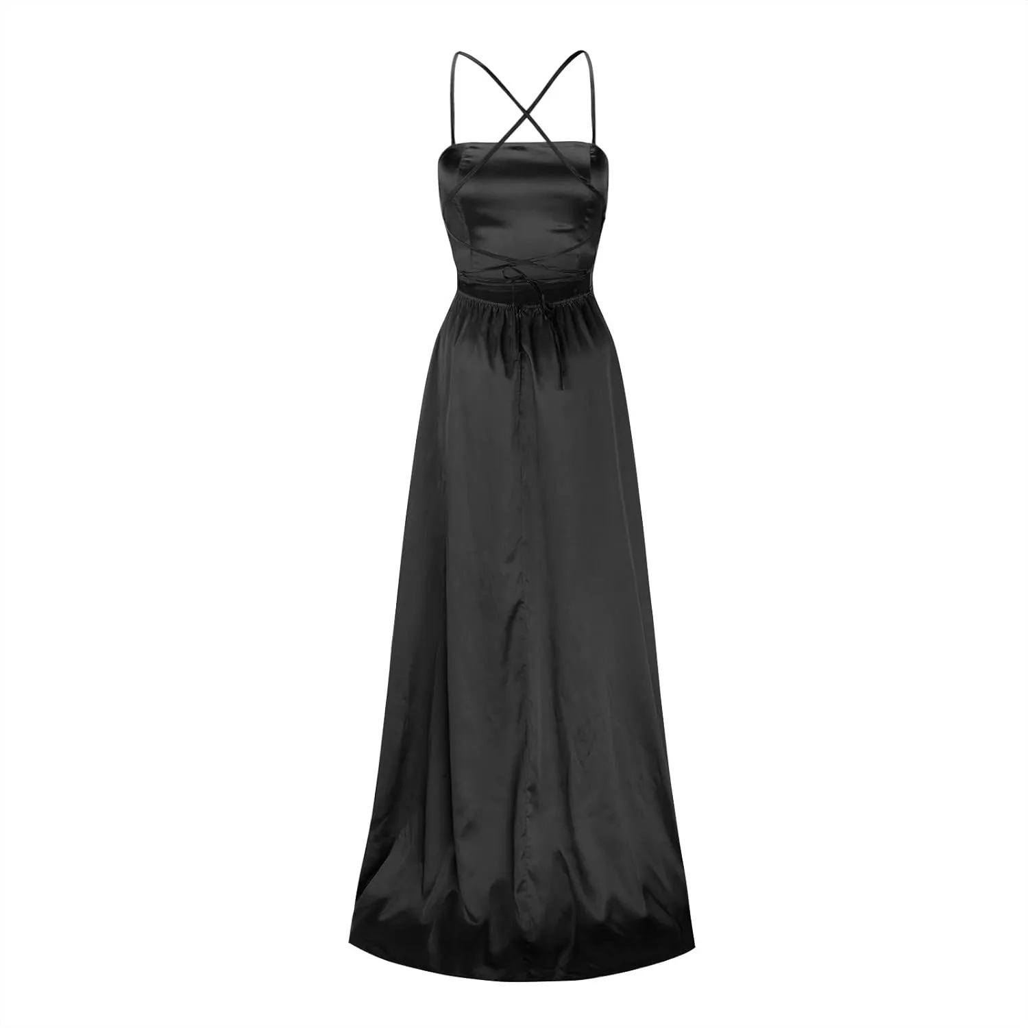 Summer Dresses for Women 2025, Wedding Guest Dresses for Women Elegant Chiffon Satin Prom Dress Long Formal Dress