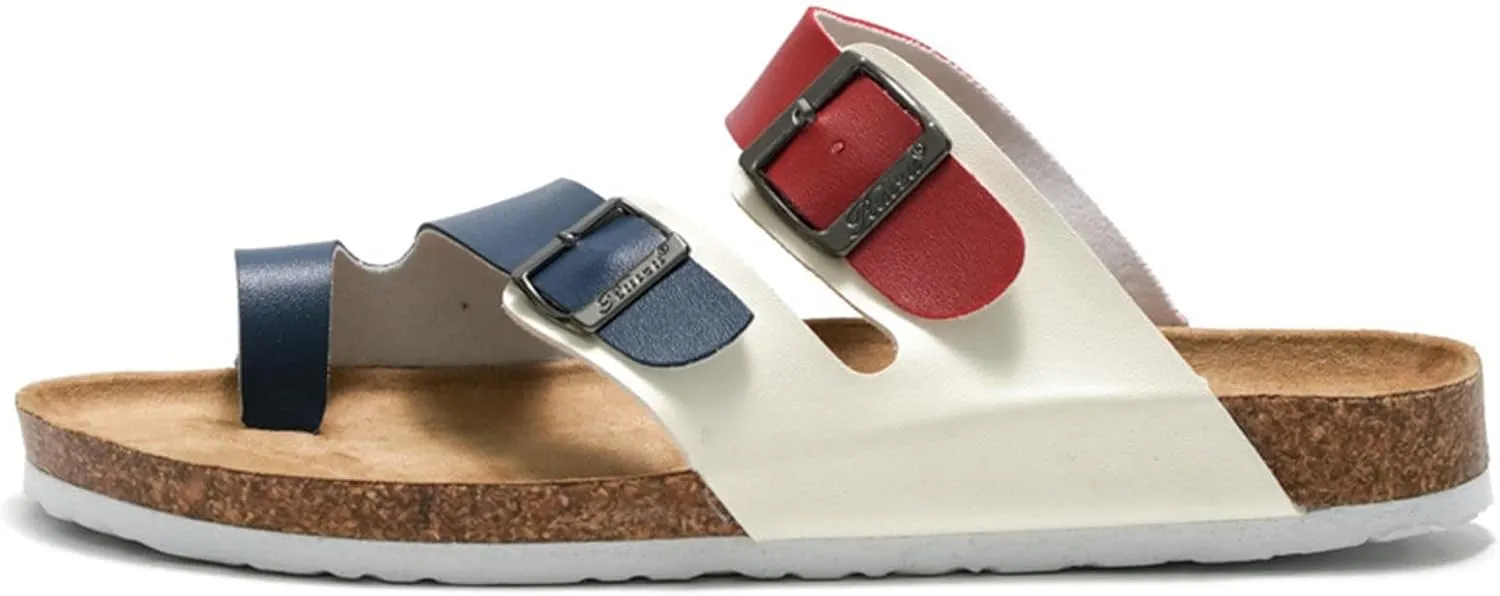 Summer Foot Correction Mens Sandalswith Arch Support,Roman Orthopedic Toe Ring Flip Flops,Non-Slip Plantar Fasciitis Beach Slippers