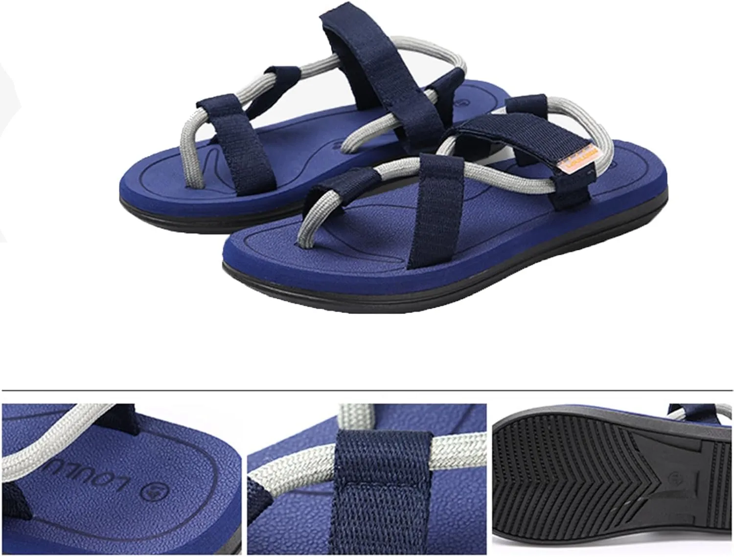Summer Mens Orthopedic Toe Ring Sandals For Bunions,Casual Beach Plantar Fasciitis Slippers,Roman Flip Flops With Arch Support