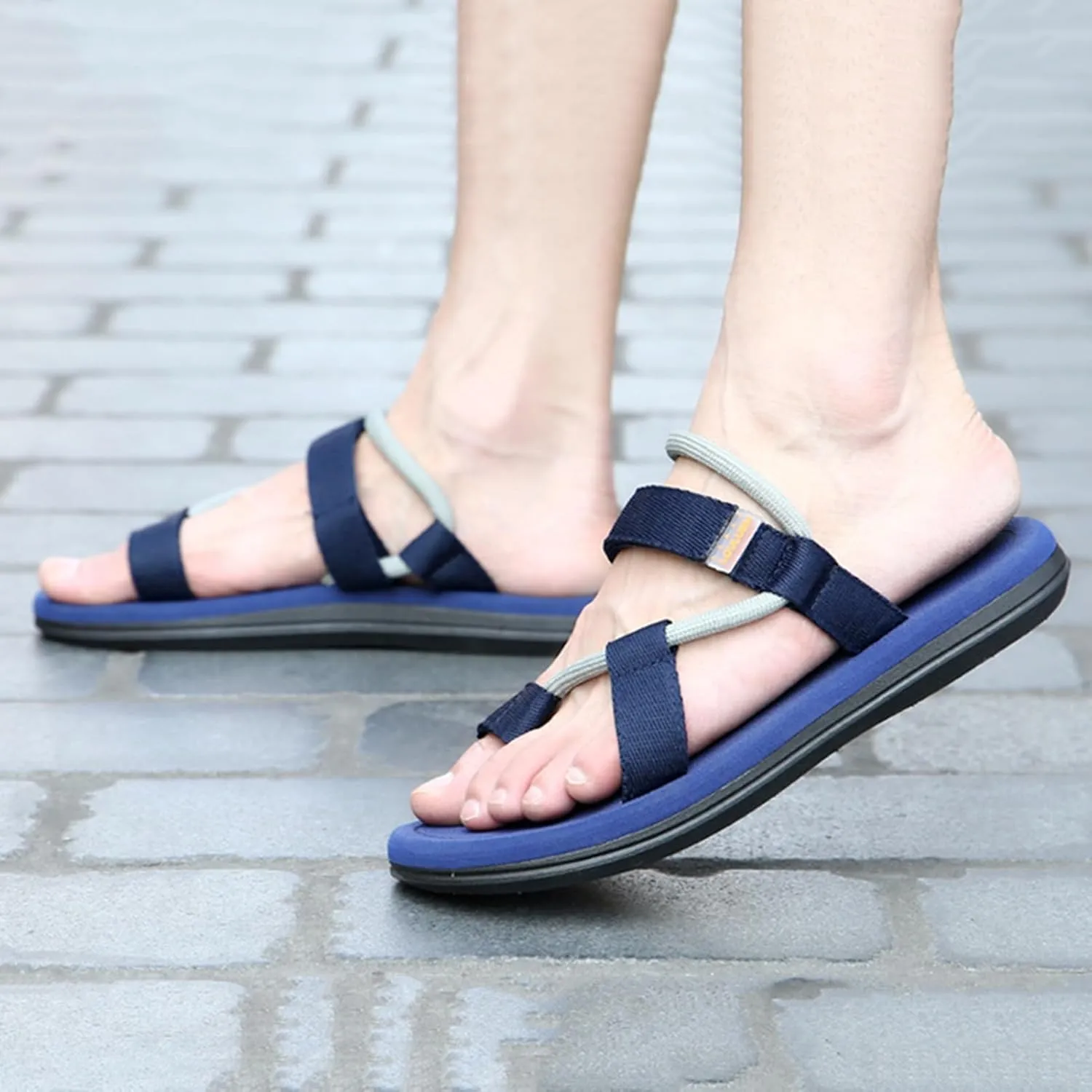 Summer Mens Orthopedic Toe Ring Sandals For Bunions,Casual Beach Plantar Fasciitis Slippers,Roman Flip Flops With Arch Support