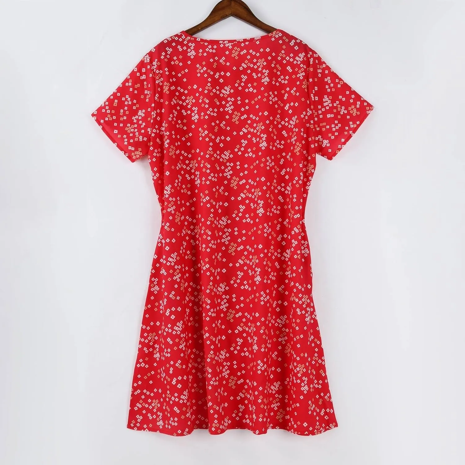 Sundresses for Women 2025 Summer Short Sleeve Scoop Neck Vacation Beach Dresses Elegant Boho Floral Hawaiian Dress