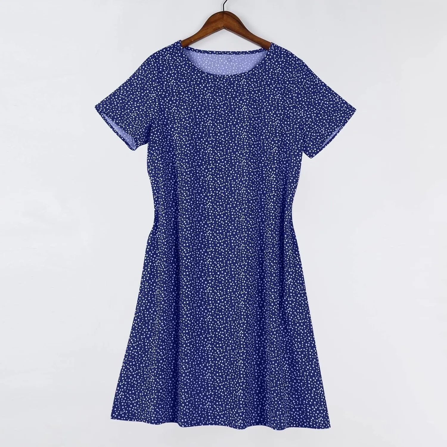 Sundresses for Women 2025 Summer Short Sleeve Scoop Neck Vacation Beach Dresses Elegant Boho Floral Hawaiian Dress
