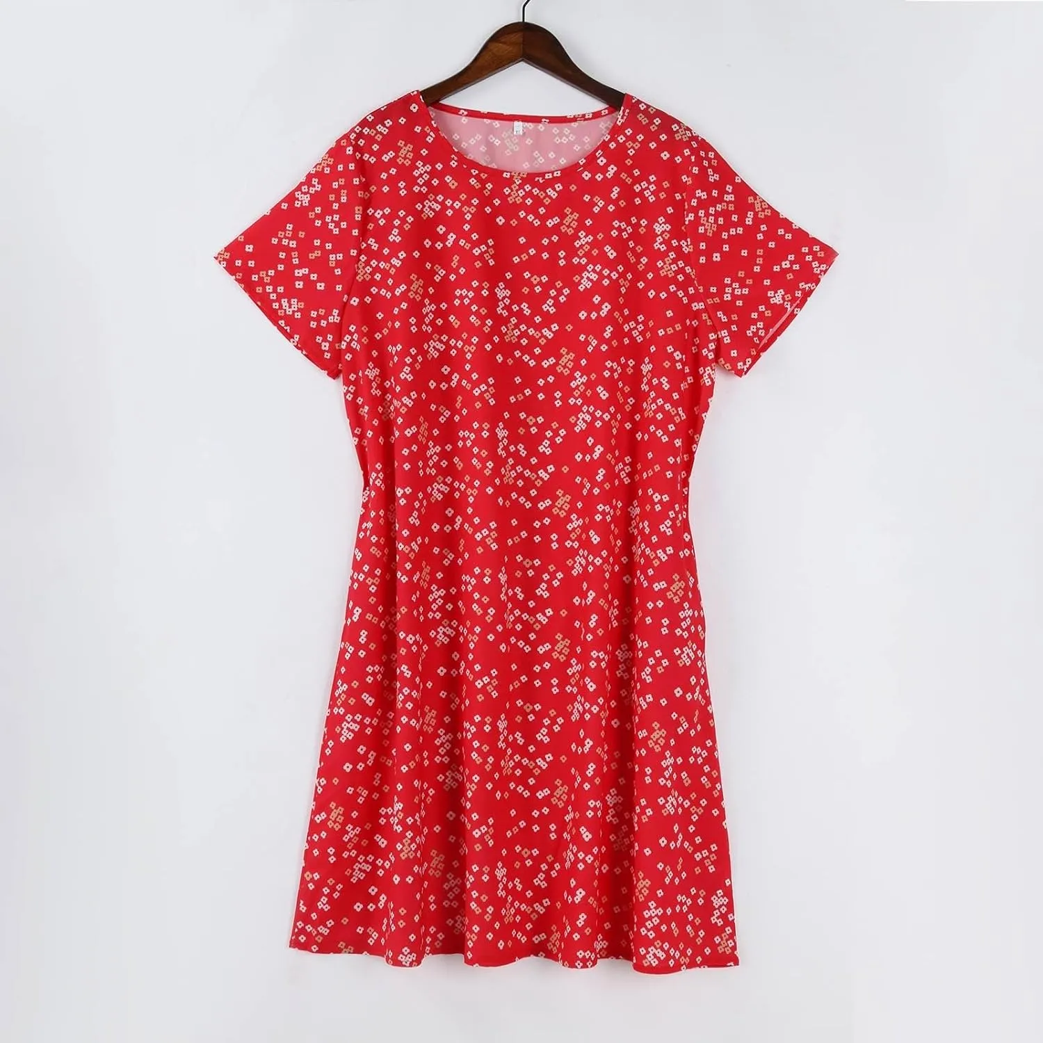 Sundresses for Women 2025 Summer Short Sleeve Scoop Neck Vacation Beach Dresses Elegant Boho Floral Hawaiian Dress