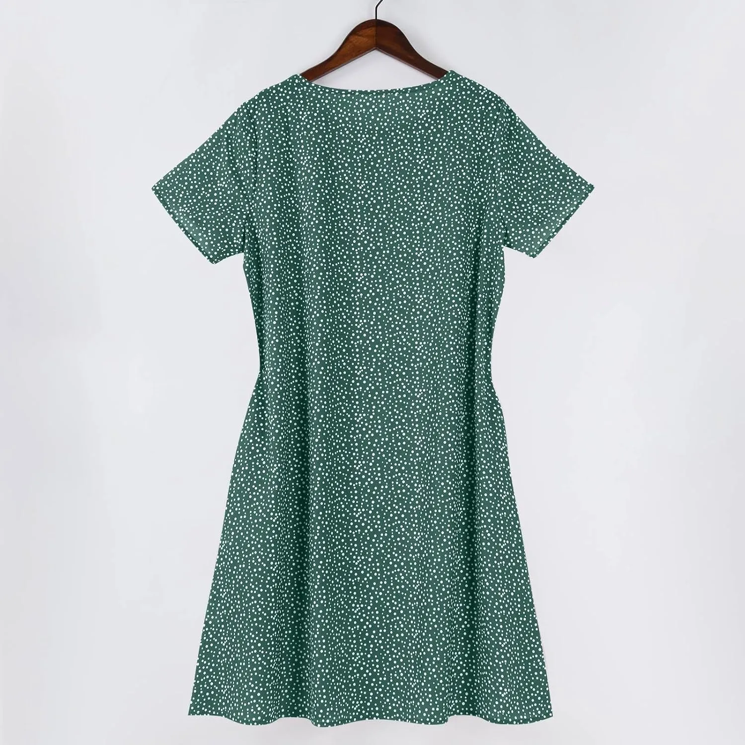 Sundresses for Women 2025 Summer Short Sleeve Scoop Neck Vacation Beach Dresses Elegant Boho Floral Hawaiian Dress