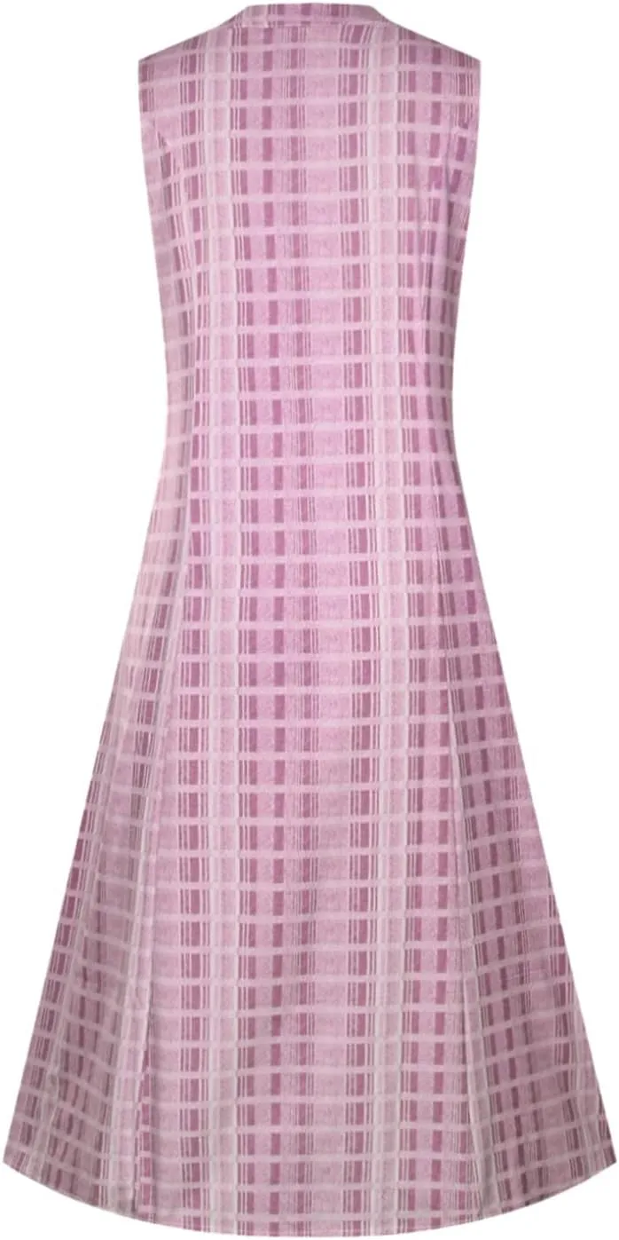TARIENDY Womens Casual Sundress Trendy 2025 Summer Dress Sleeveless Beach Outfits V Neck Button Down Dress with Pockets