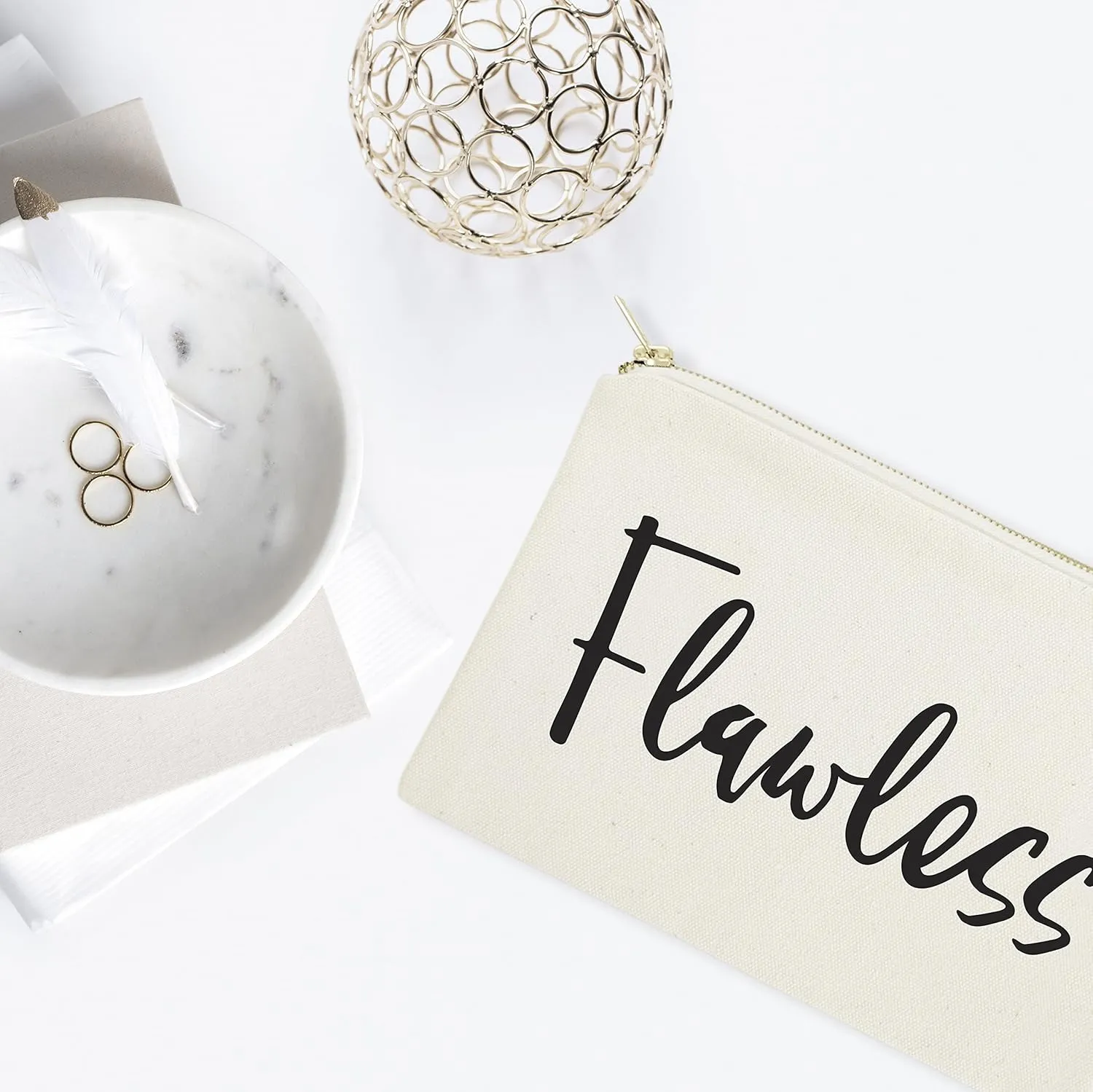 The Cotton & Canvas Co. Flawless Cosmetic Bag and Travel Make Up Pouch