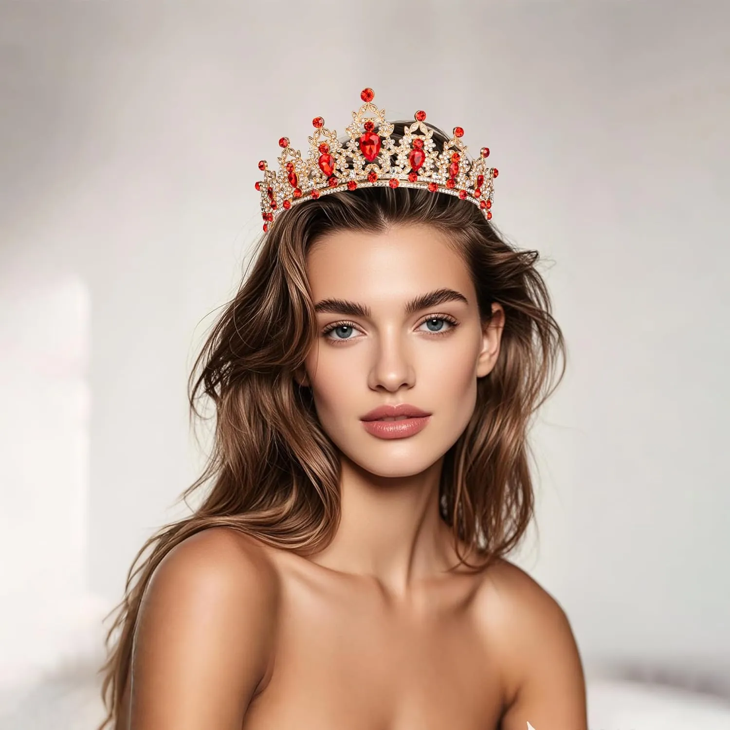 tiaras and crowns for women queen crowns for Women and Girls Crystal Princess Tiaras Rhinestone Tiaras For Wedding Bridal Birthday Prom Pageant Party