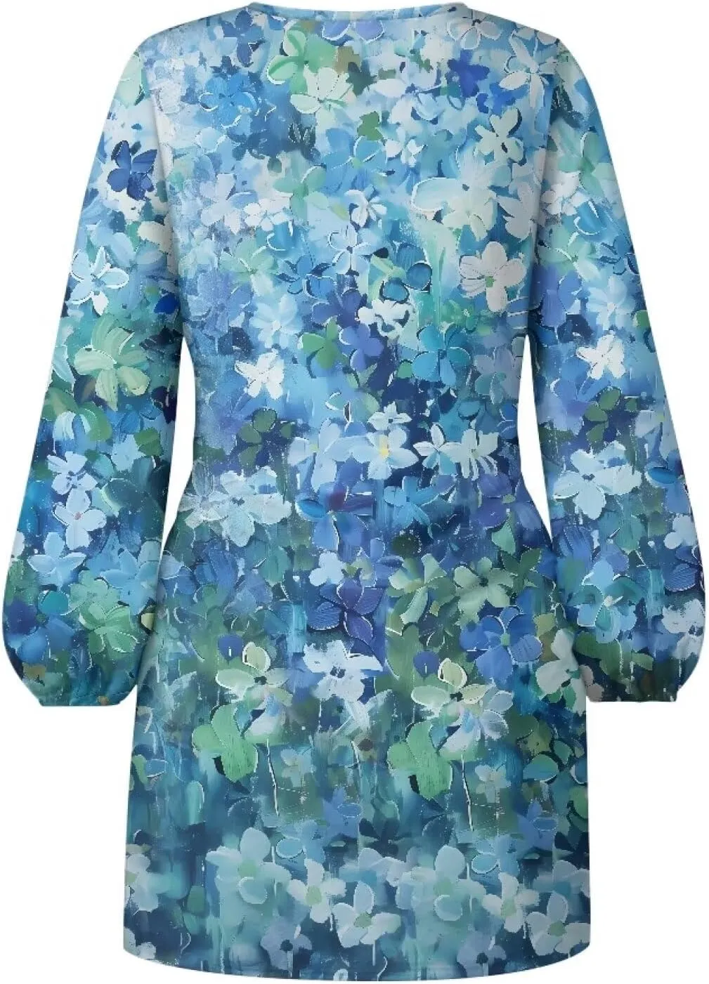 TODIYADDU Dress for Women Elegant Long Sleeve Cocktail Party Dress Mini Dresses with Belt Casual T Shirt Dress Midi Dresses